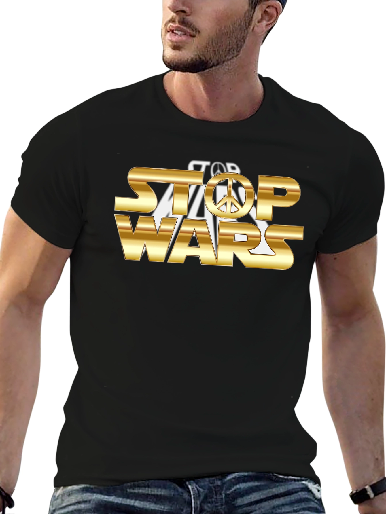 Stop Wars Peace Sign Graphic Tee