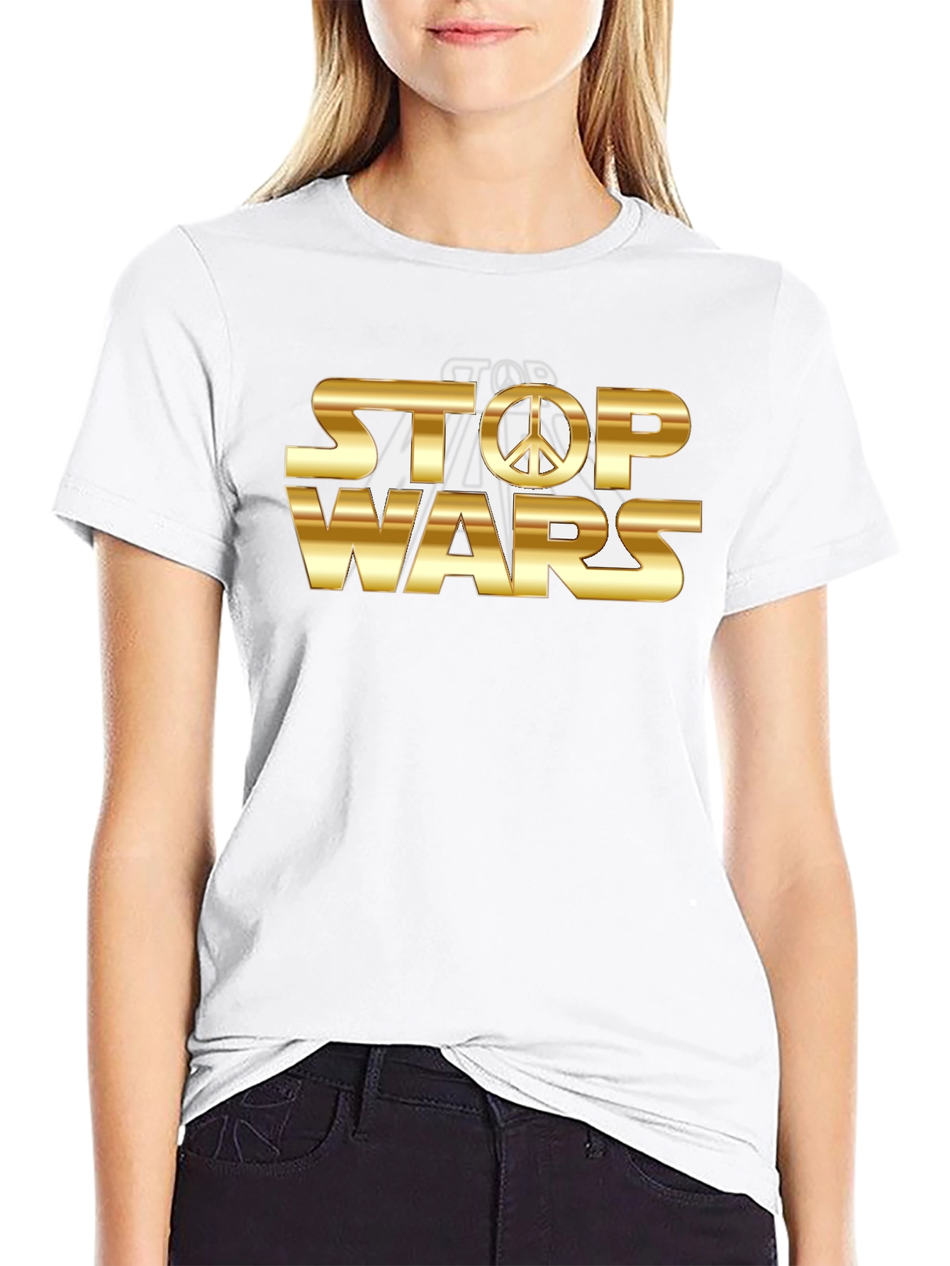 Stop Wars Peace Sign Graphic Tee
