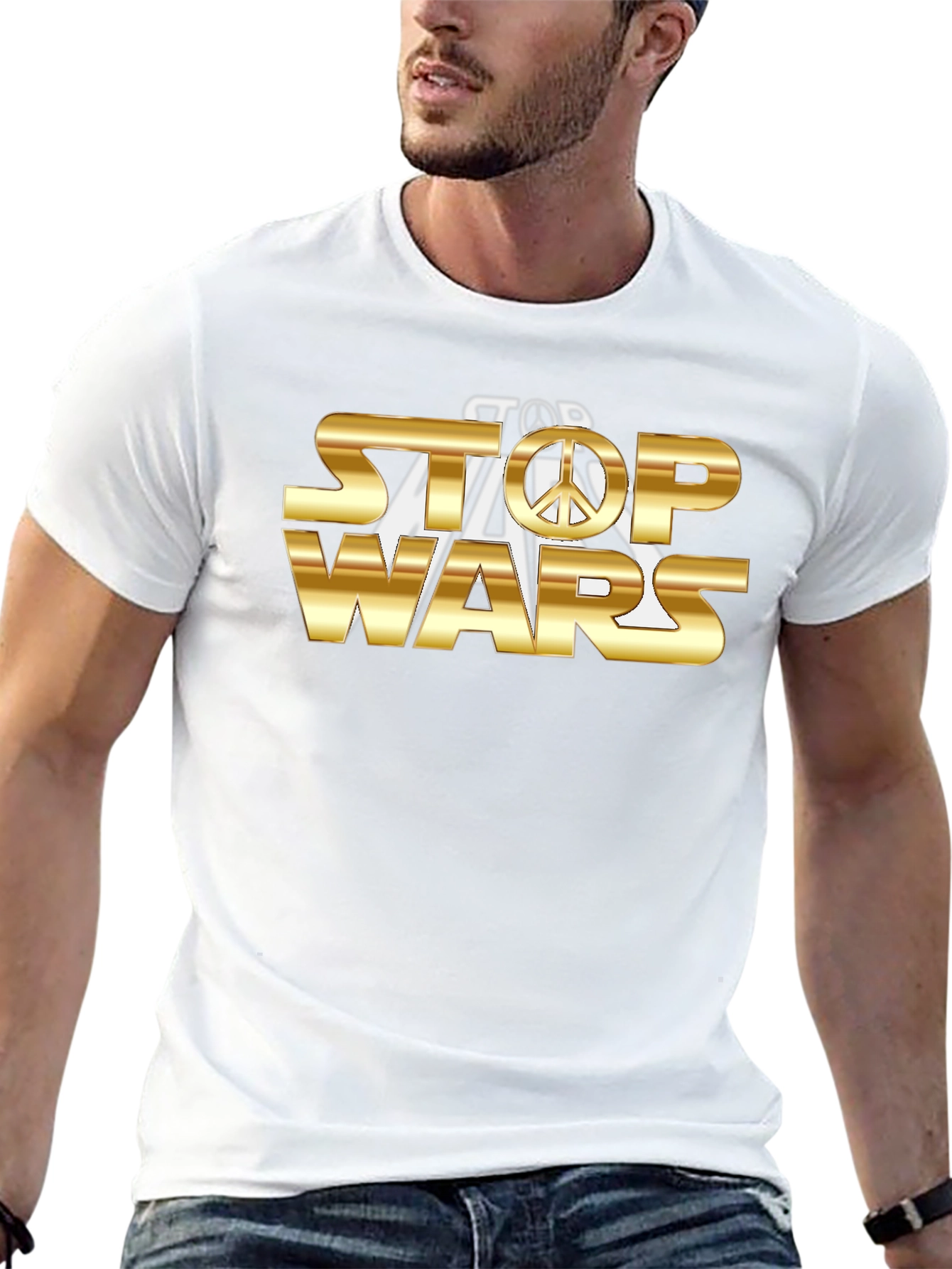 Stop Wars Peace Sign Graphic Tee