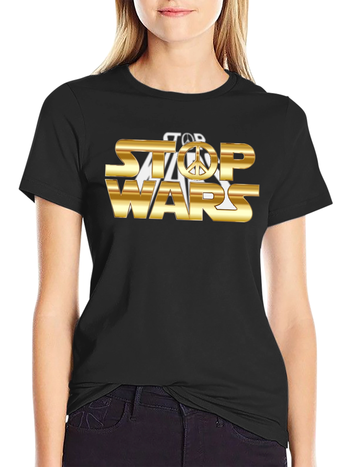 Stop Wars Peace Sign Graphic Tee
