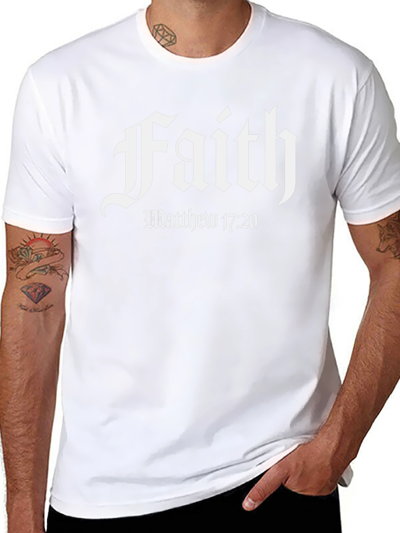 Faith Graphic Tee - Matthew 17:20 Black T-Shirt