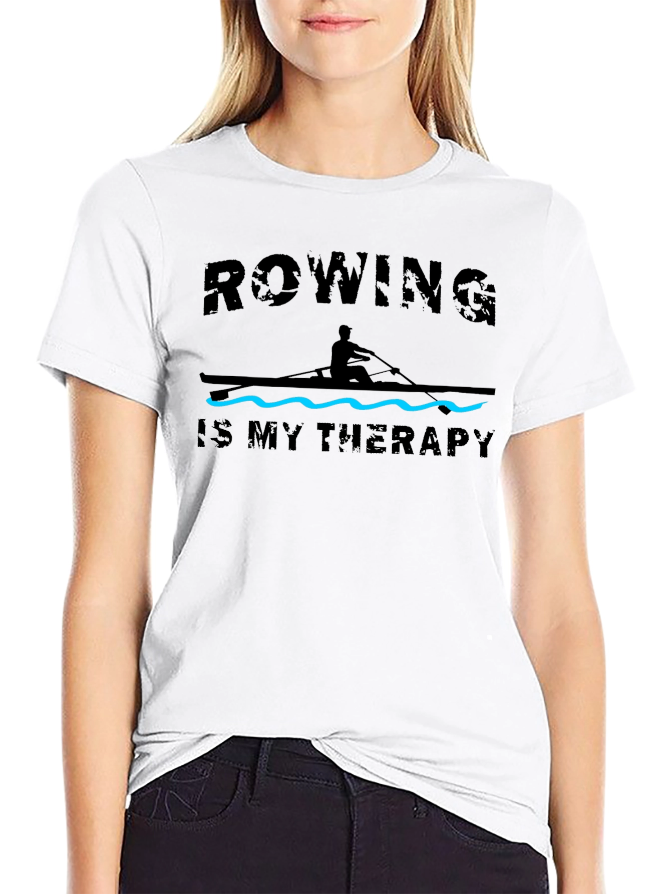 Rowing is My Therapy Graphic T-Shirt