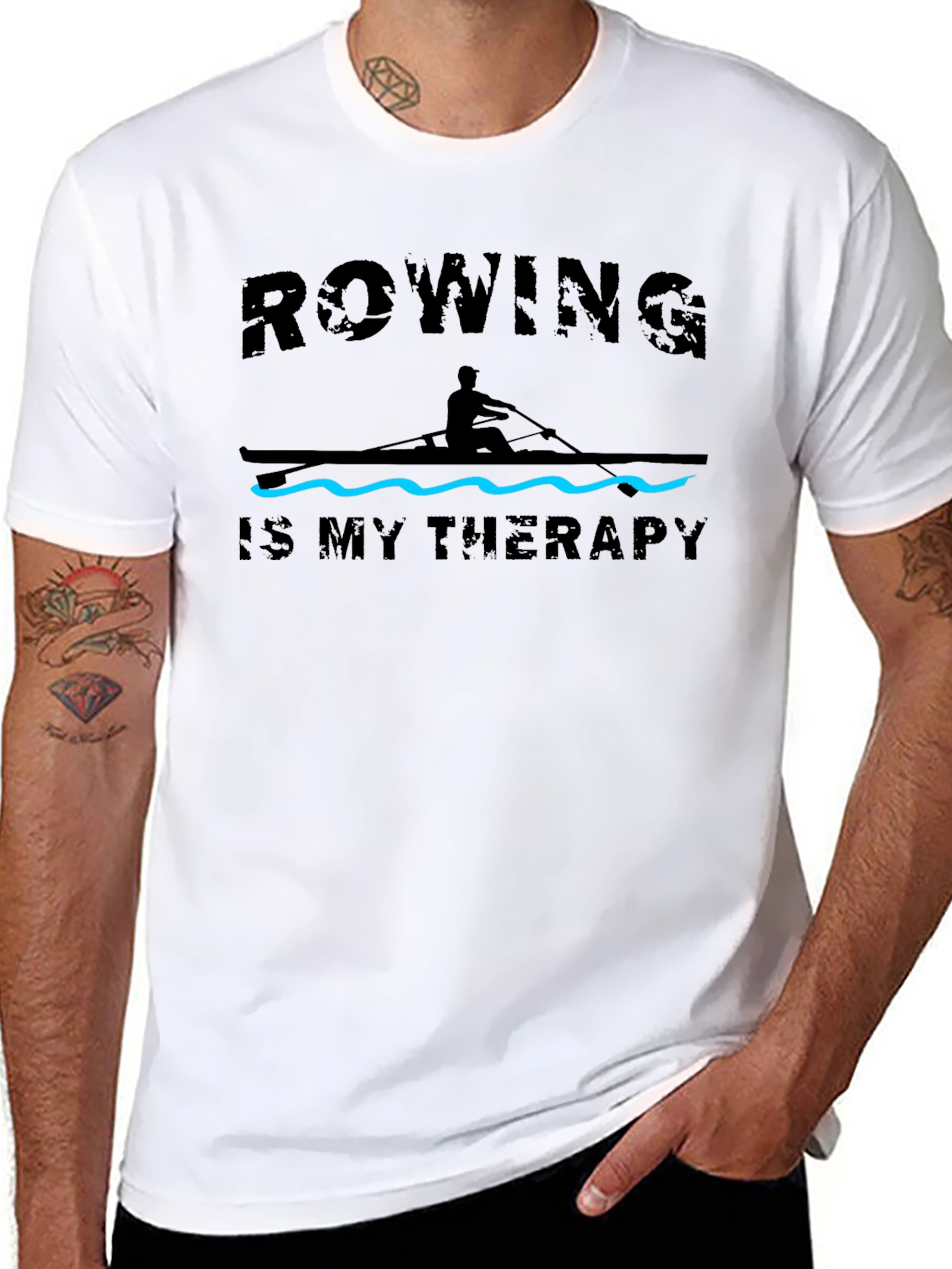 Rowing is My Therapy Graphic T-Shirt