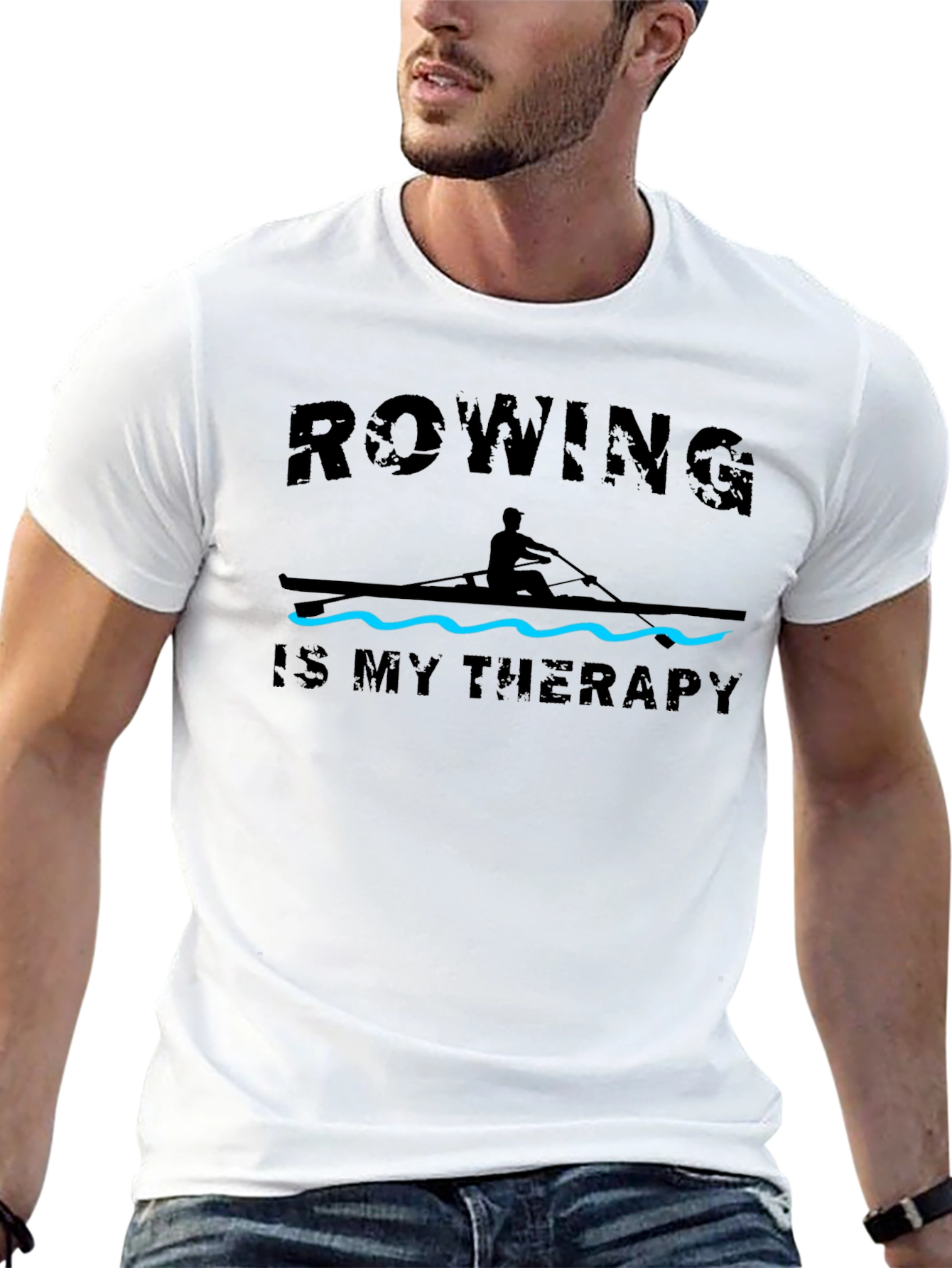 Rowing is My Therapy Graphic T-Shirt