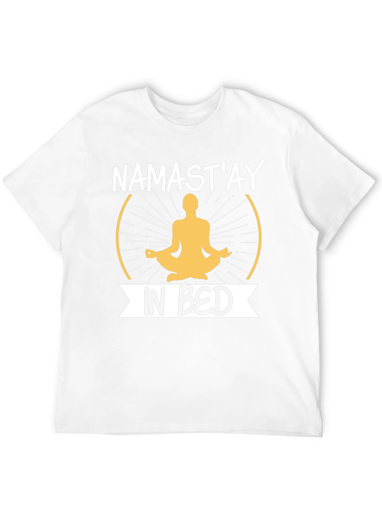 Namastay In Bed Mens Black T-Shirt