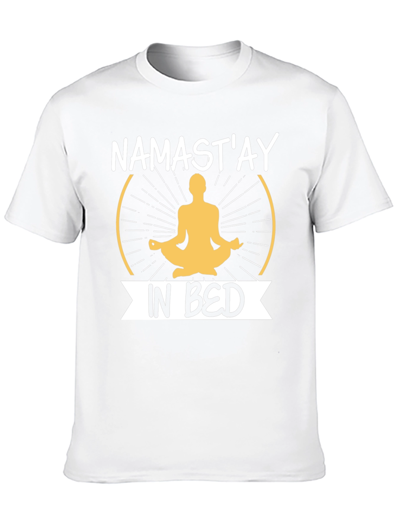 Namastay In Bed Mens Black T-Shirt