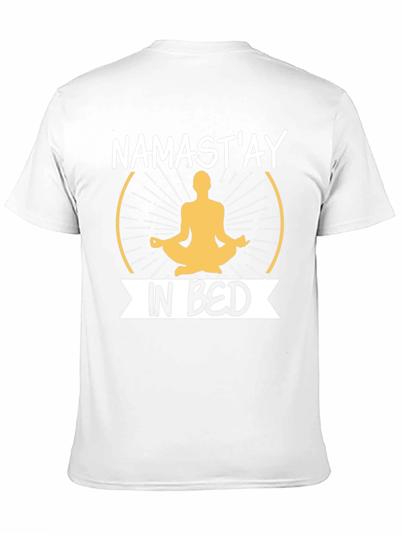 Namastay In Bed Mens Black T-Shirt