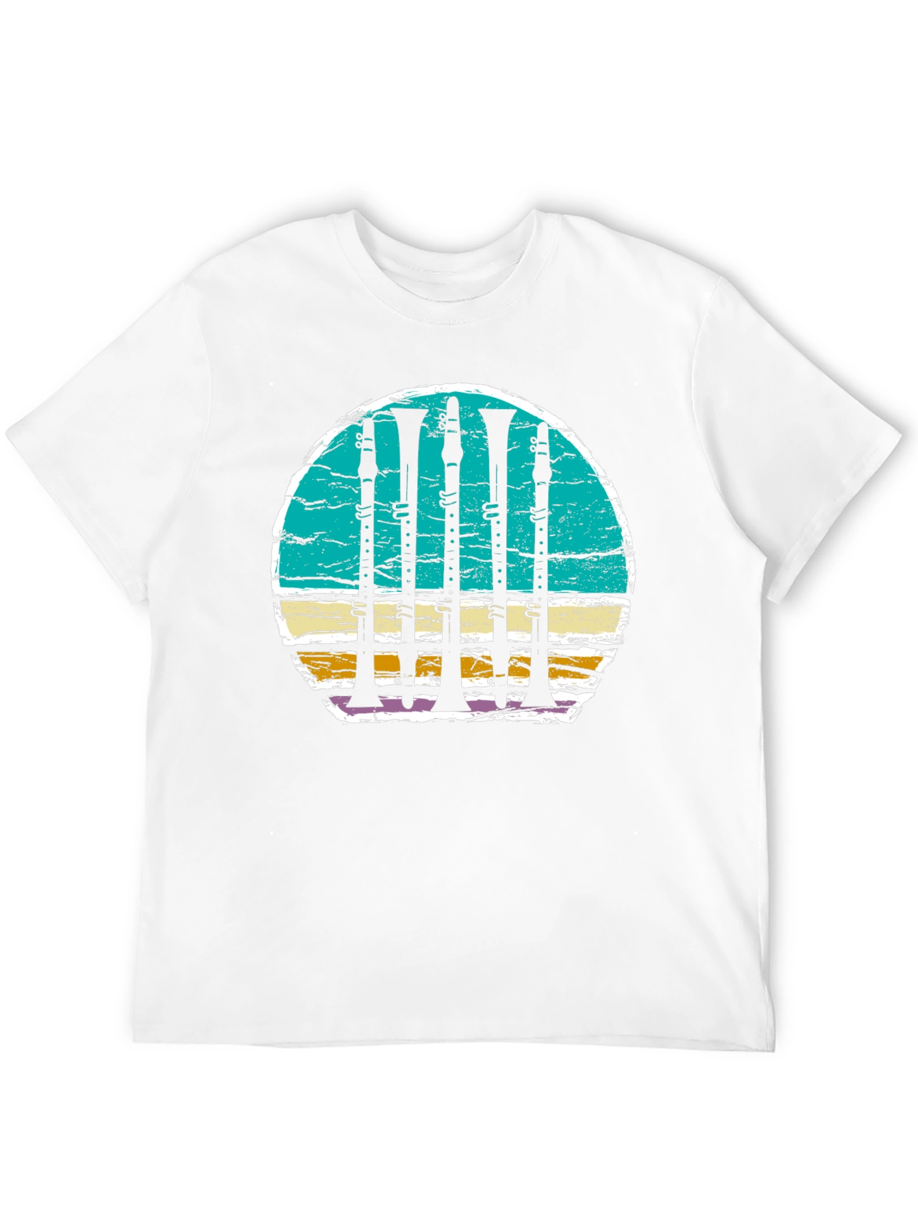 Clarinet Sunset Graphic Tee - Music Lovers T-Shirt