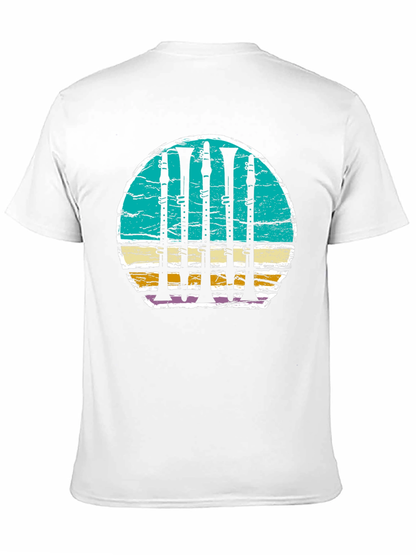 Clarinet Sunset Graphic Tee - Music Lovers T-Shirt