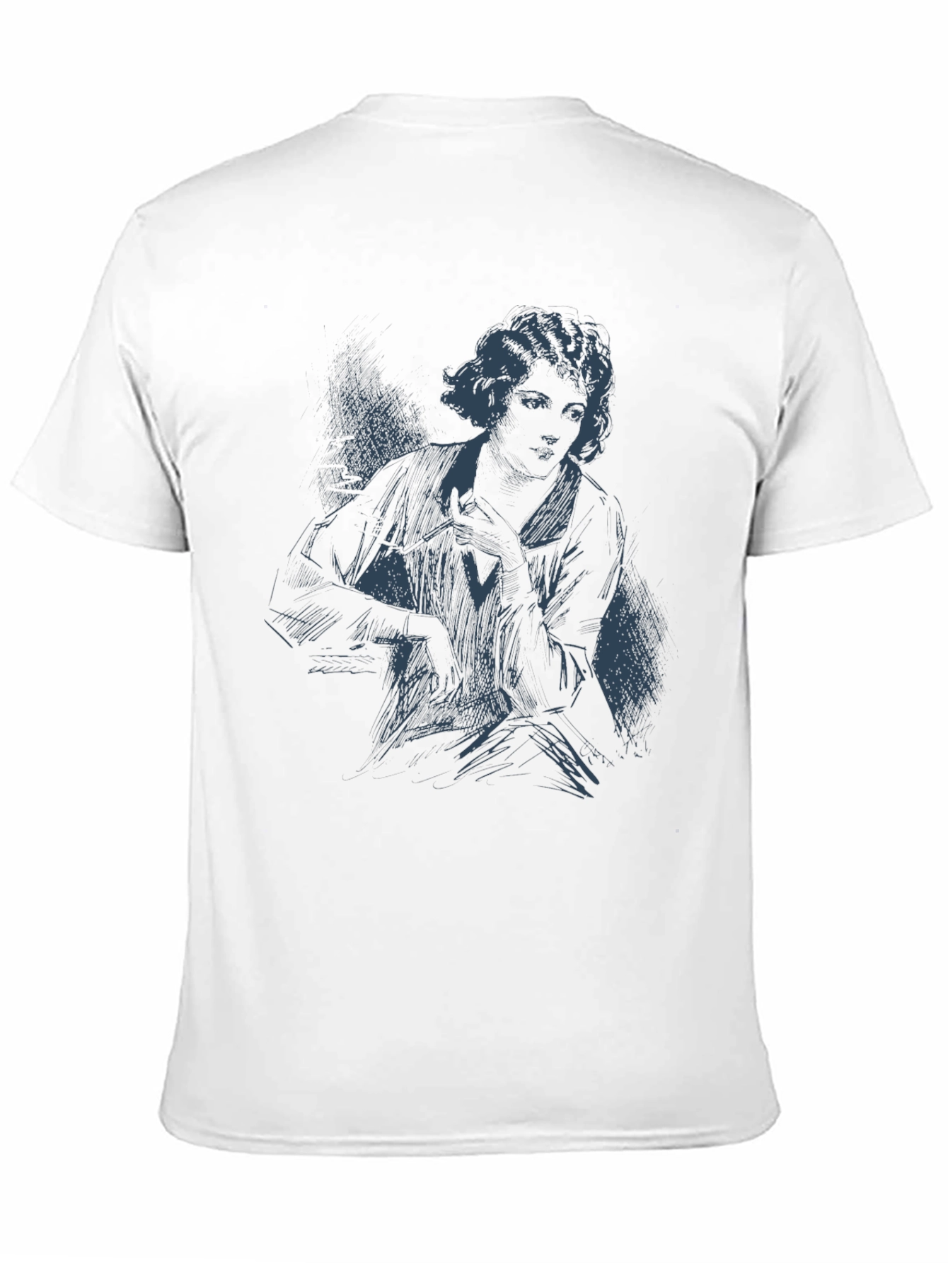 Sketch Portrait Graphic Tee - Mens Black T-Shirt