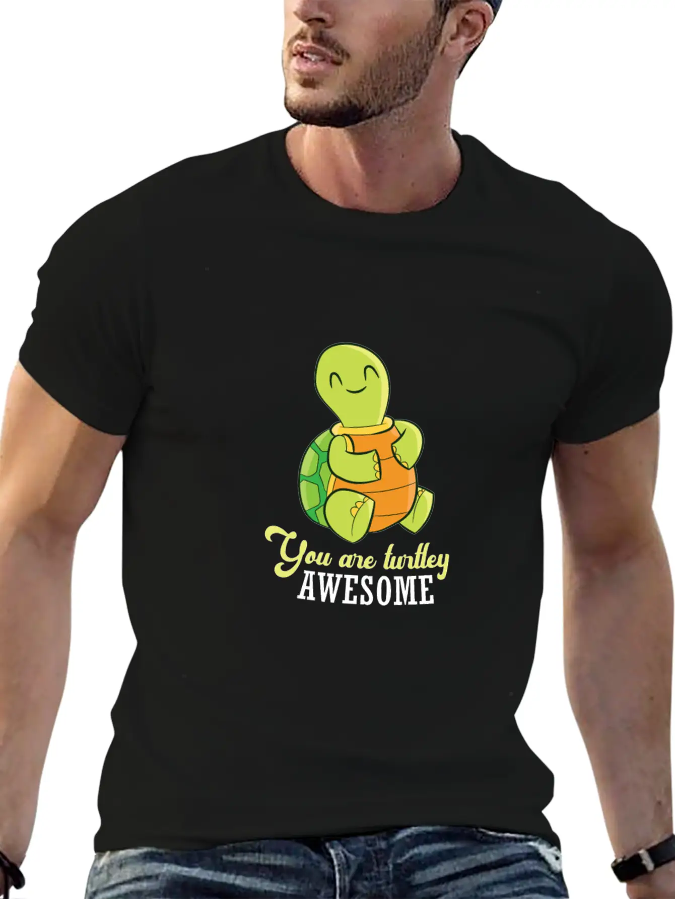 Turtle You Are Turtley Awesome Sea Turtle Unisex Casual T-Shirt – Clean Design For Daily Comfort