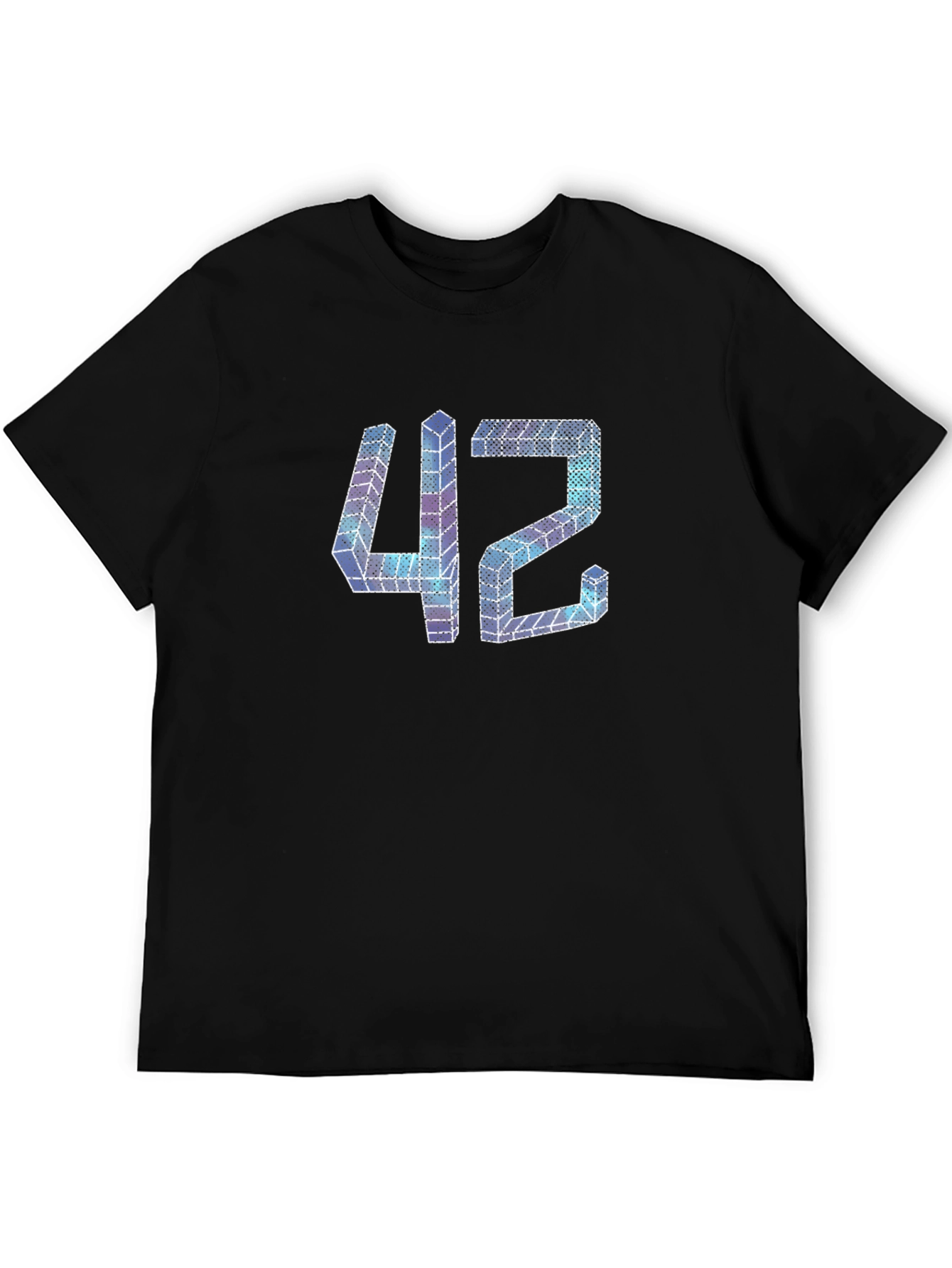 Abstract 42 Graphic Tee - Mens Black T-Shirt