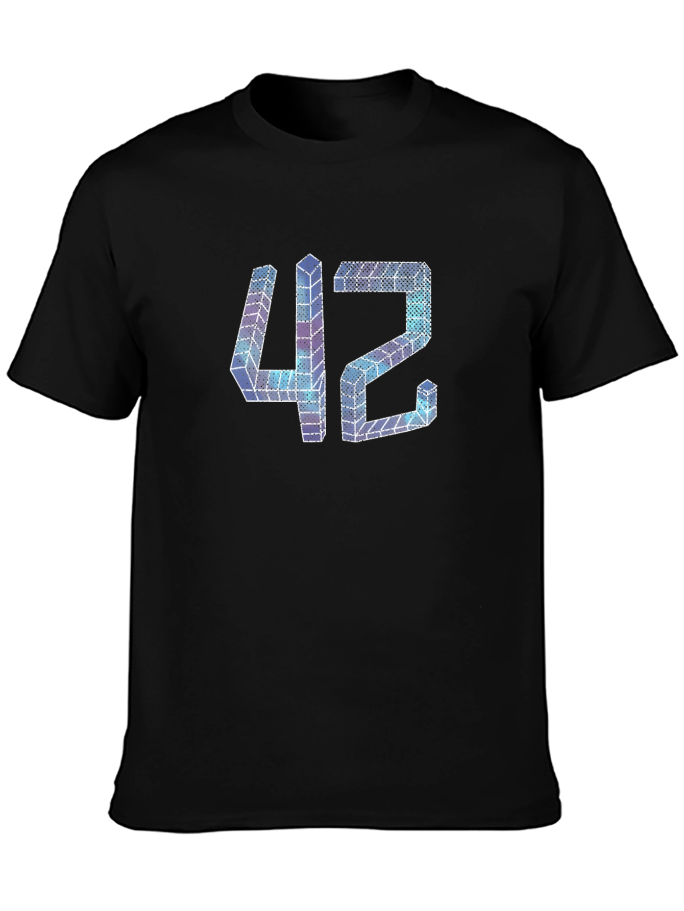 Abstract 42 Graphic Tee - Mens Black T-Shirt