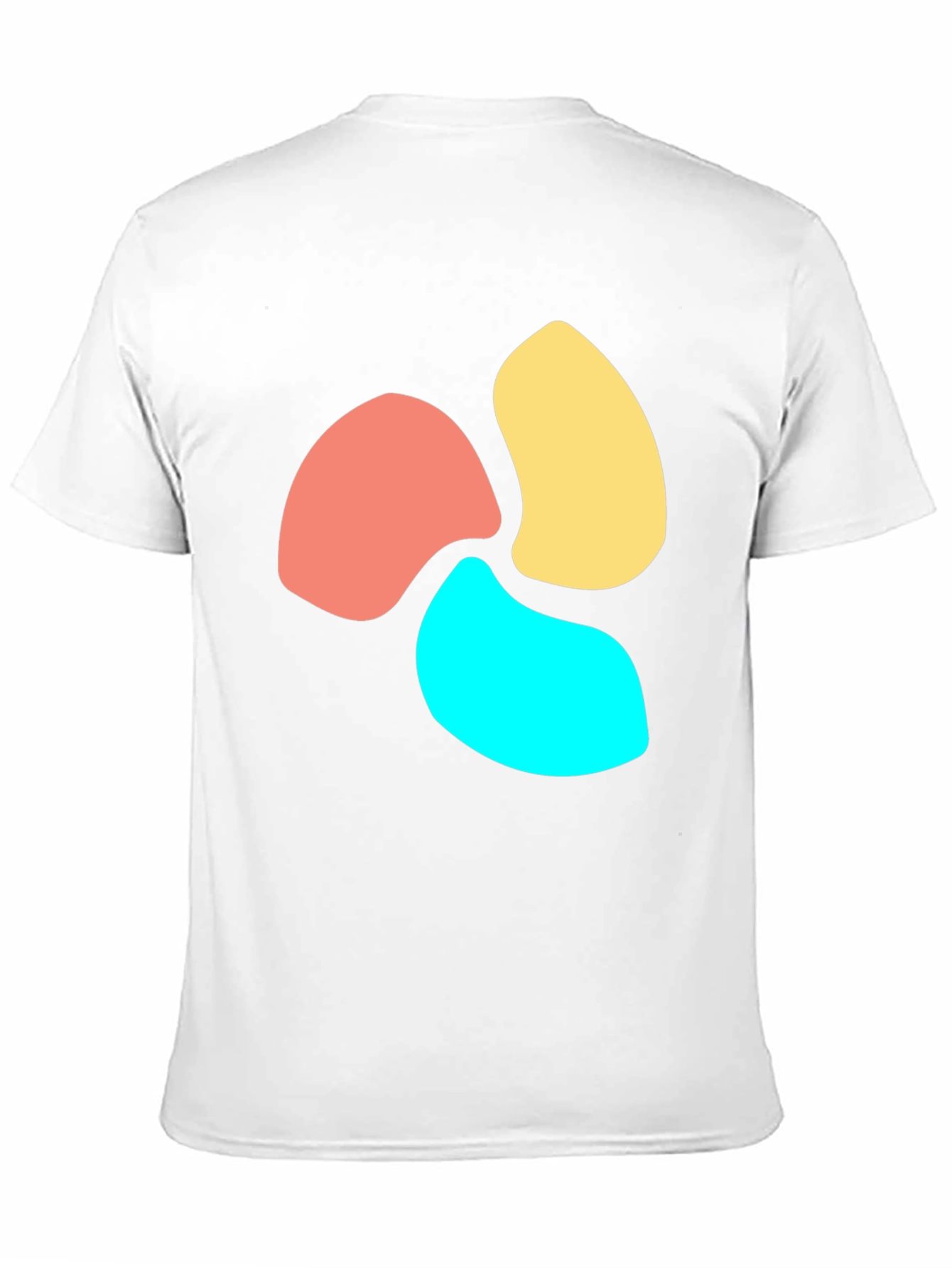 Abstract Petal Design Black T-Shirt