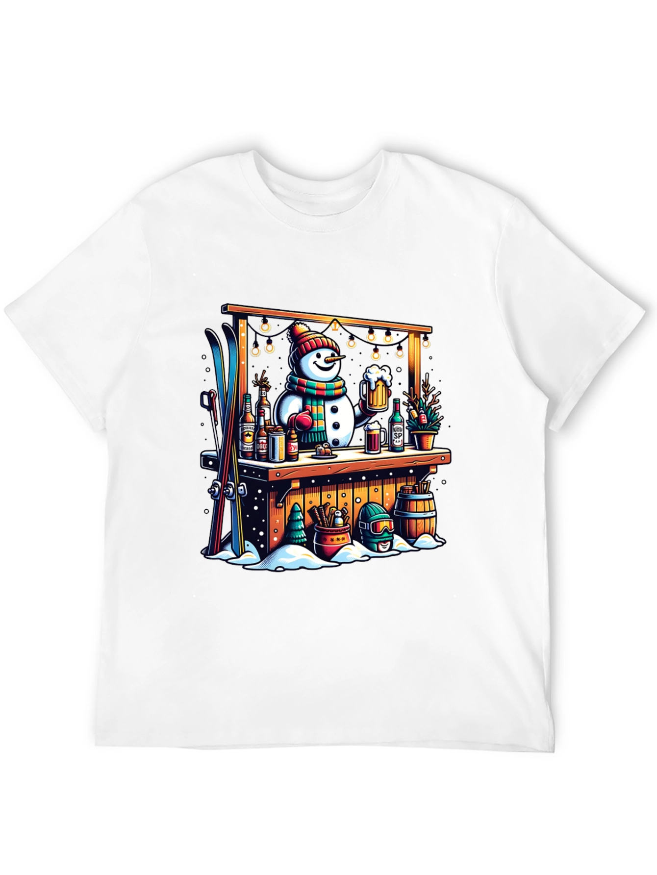 Snowman Bar Winter T-Shirt