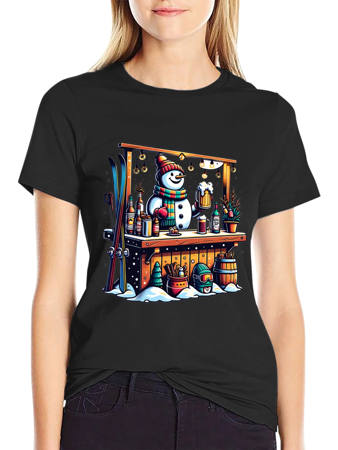 Snowman Bar Winter T-Shirt