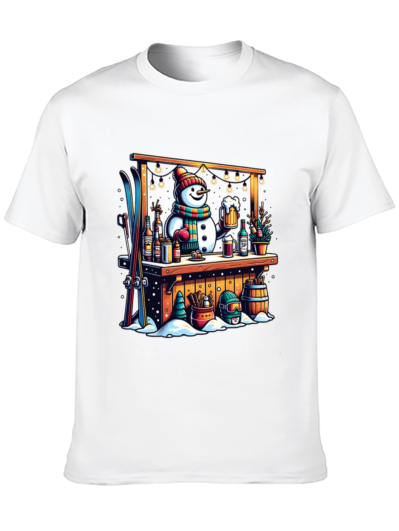 Snowman Bar Winter T-Shirt