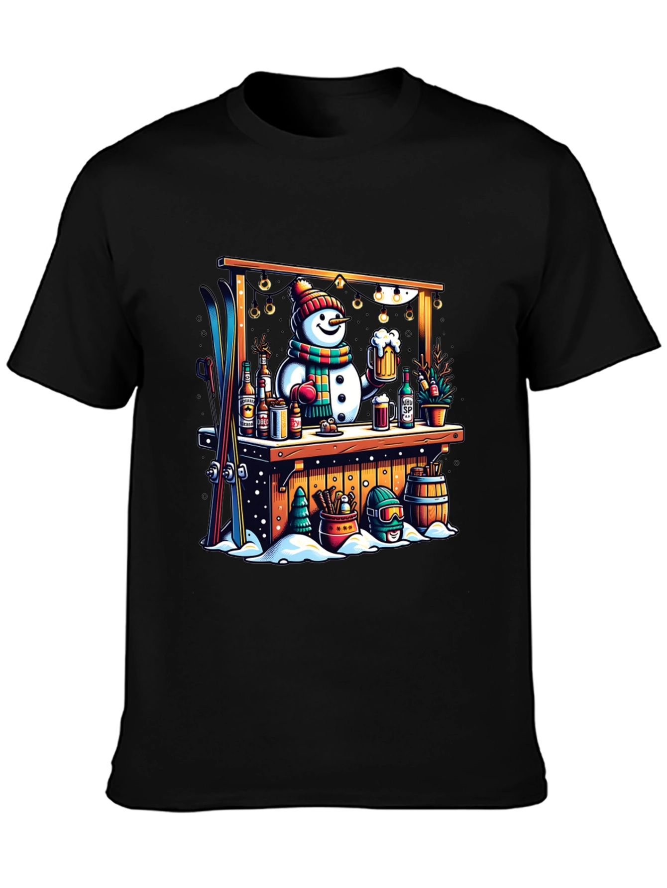 Snowman Bar Winter T-Shirt