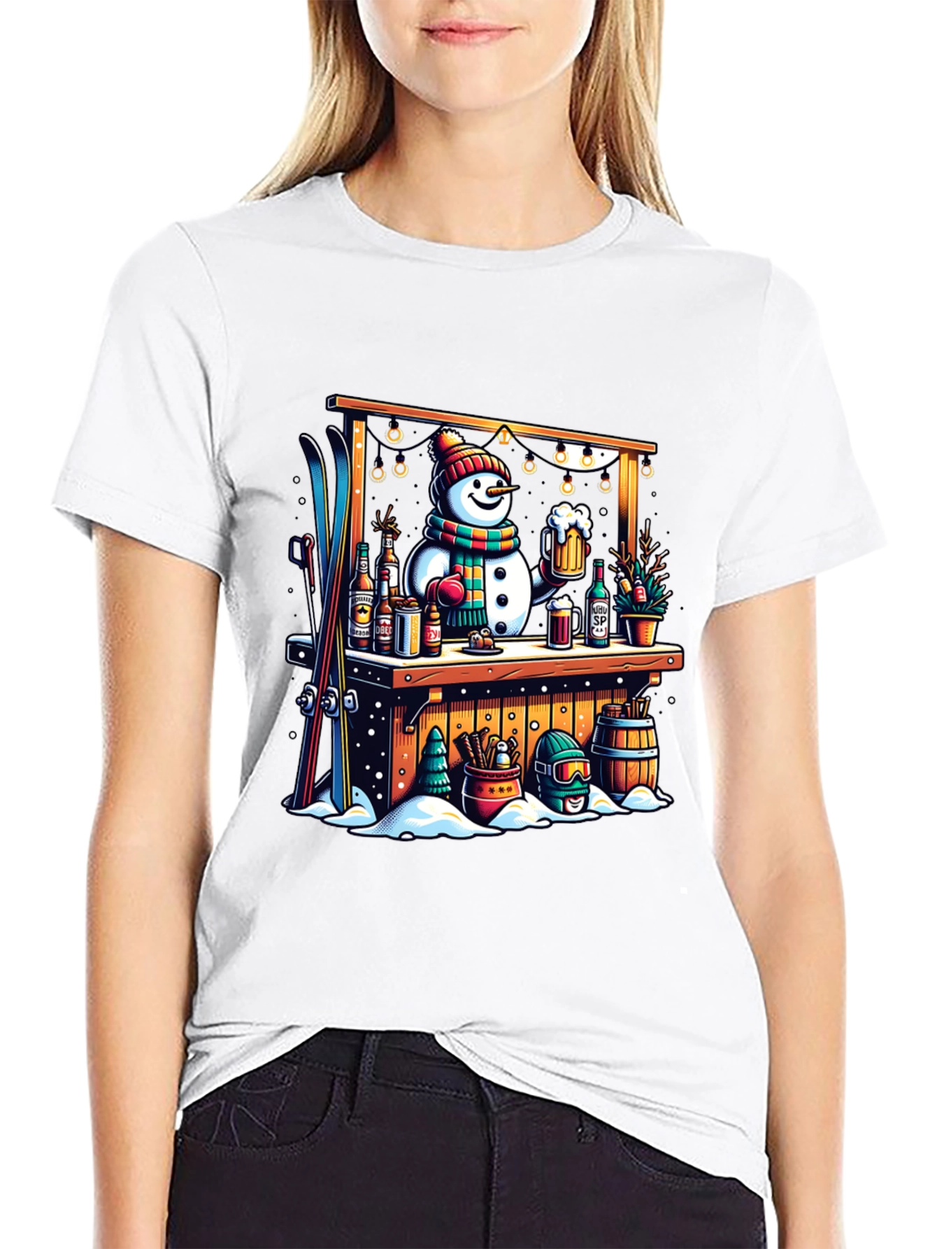 Snowman Bar Winter T-Shirt