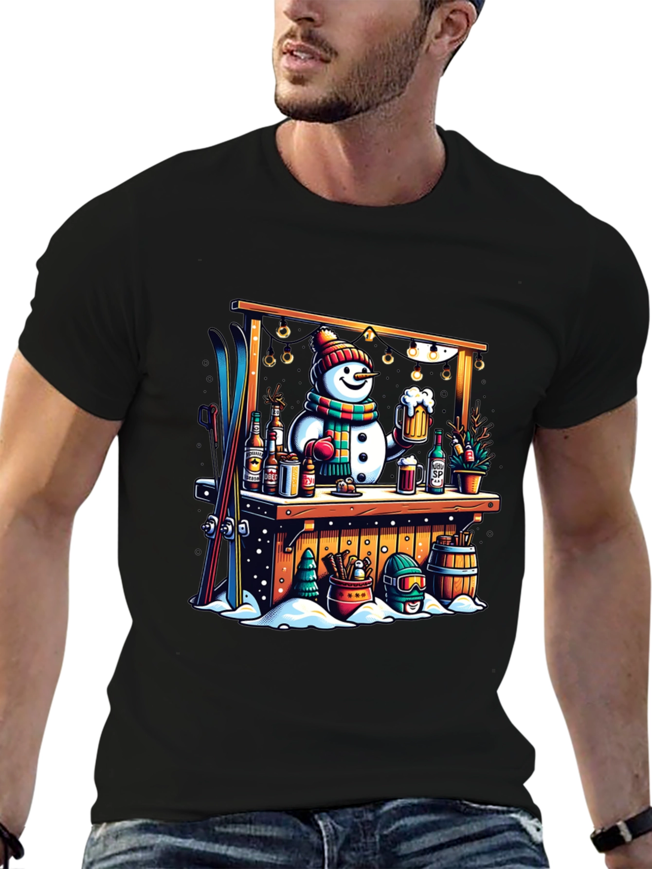 Snowman Bar Winter T-Shirt