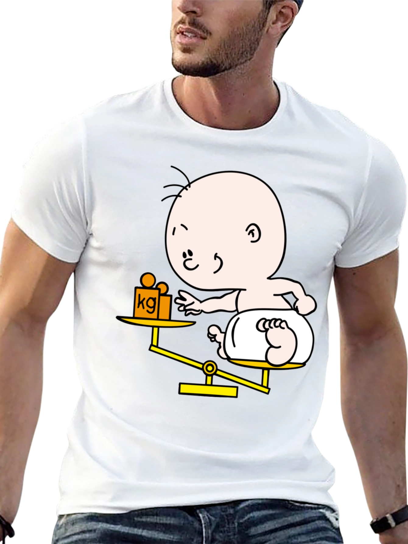 Baby Weight Scale Graphic T-Shirt
