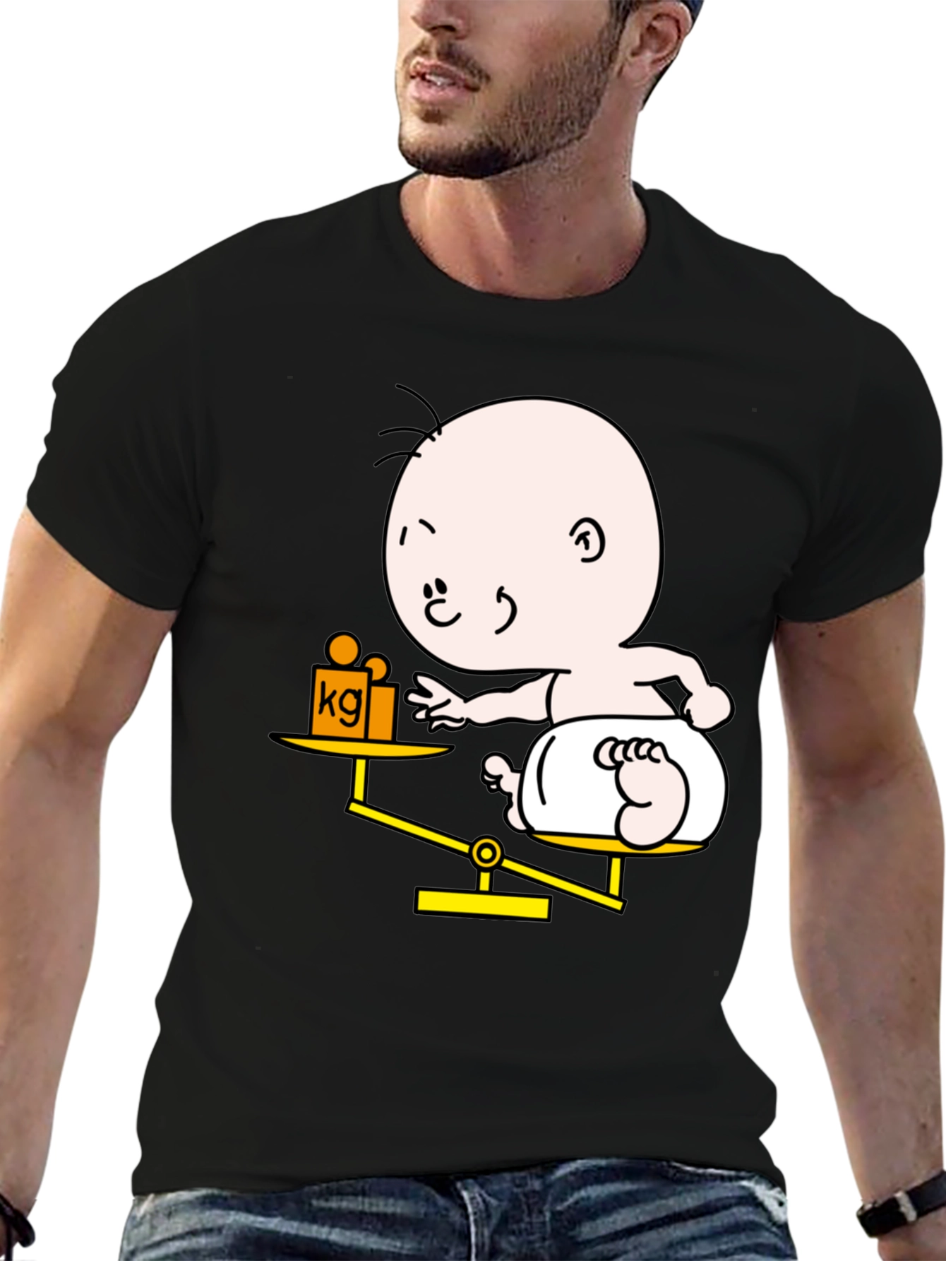 Baby Weight Scale Graphic T-Shirt
