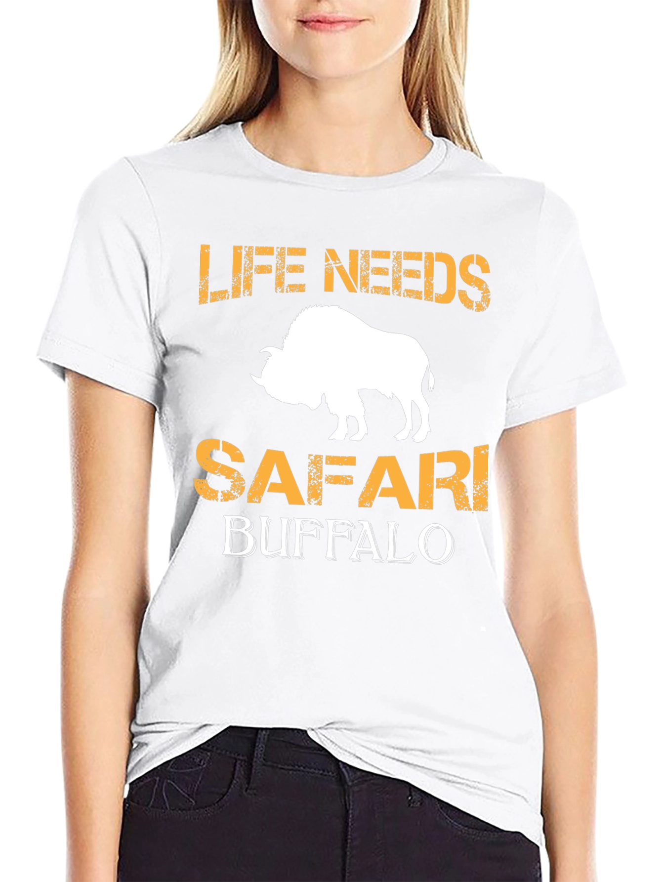 Life Needs Safari Buffalo Graphic T-Shirt