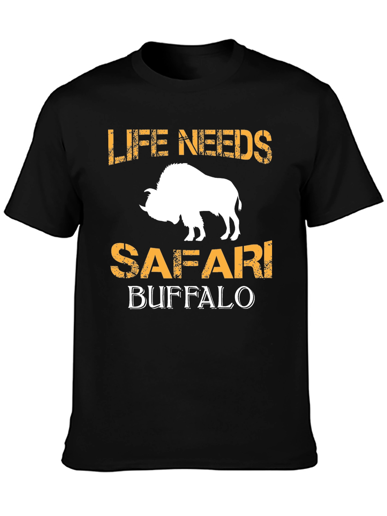 Life Needs Safari Buffalo Graphic T-Shirt