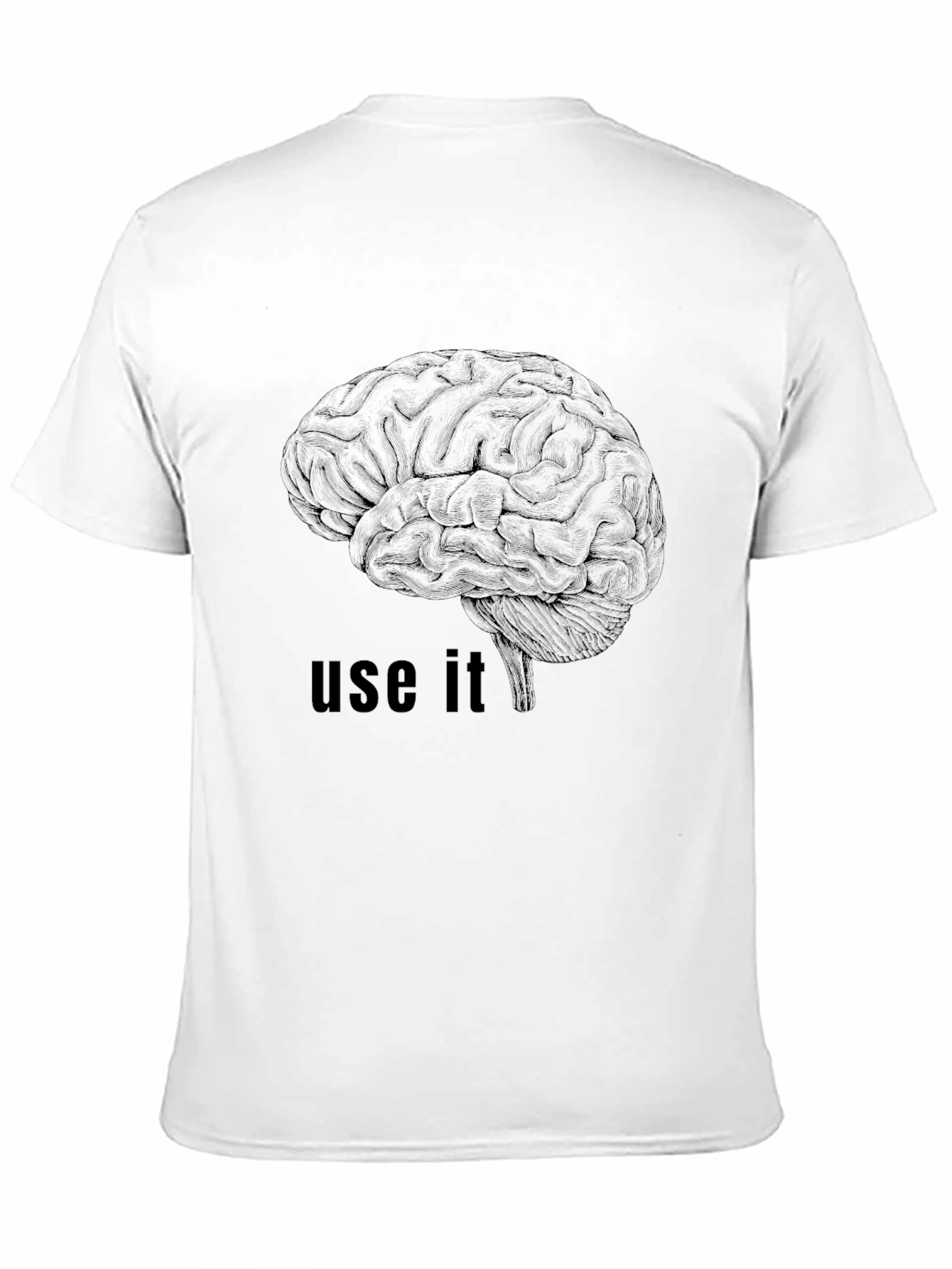 Use It! Brain Graphic Black T-Shirt