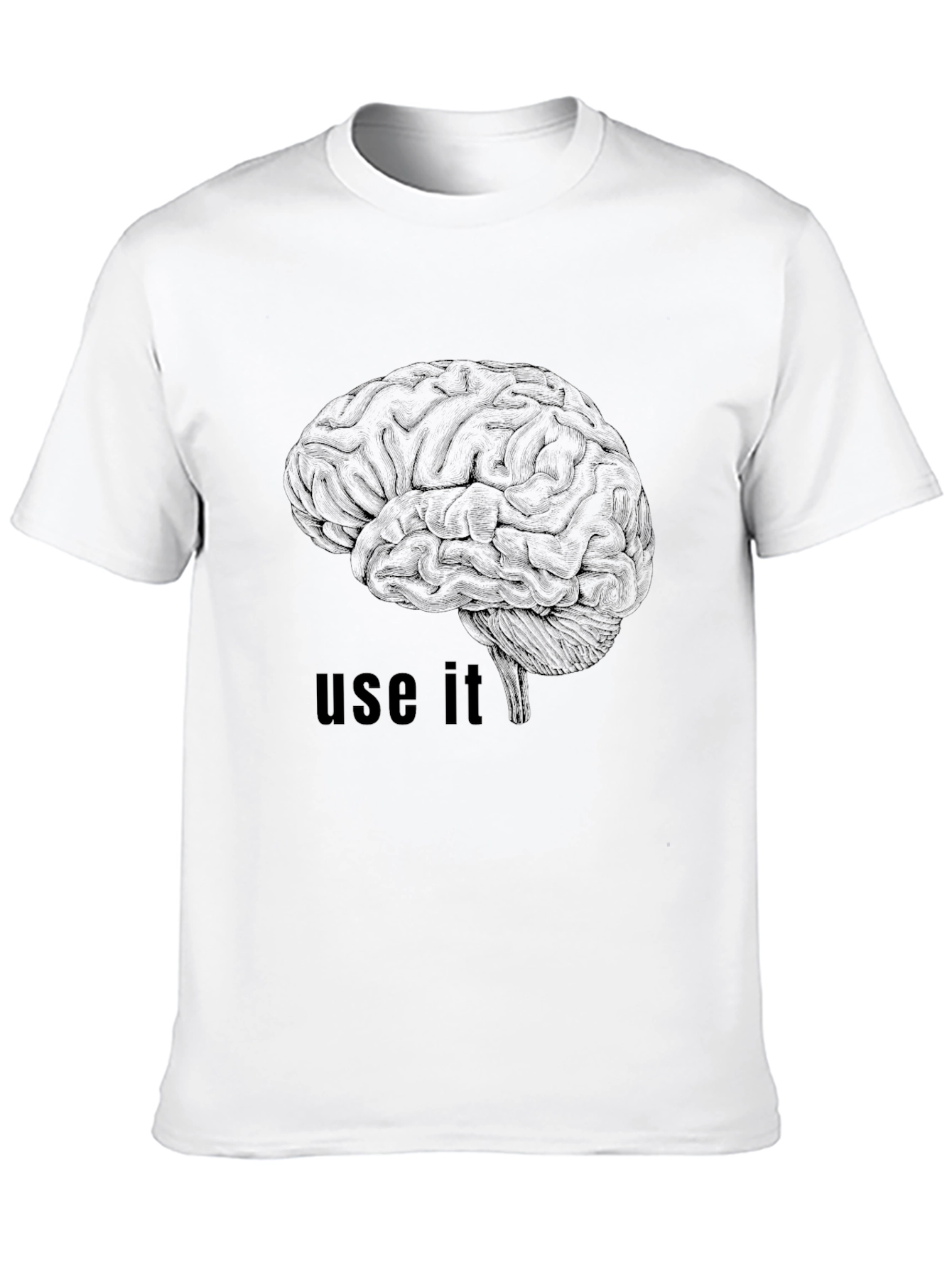 Use It! Brain Graphic Black T-Shirt