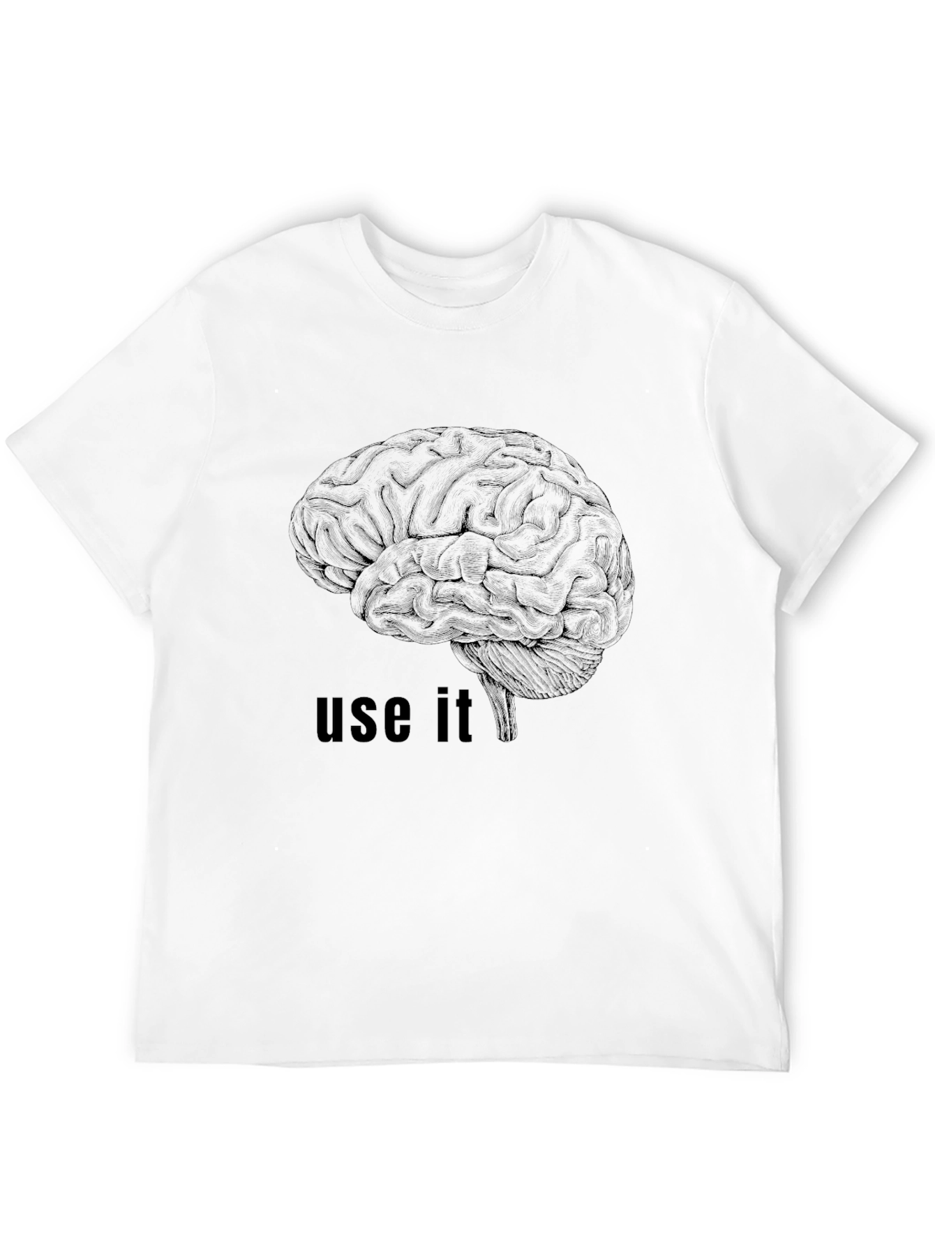 Use It! Brain Graphic Black T-Shirt