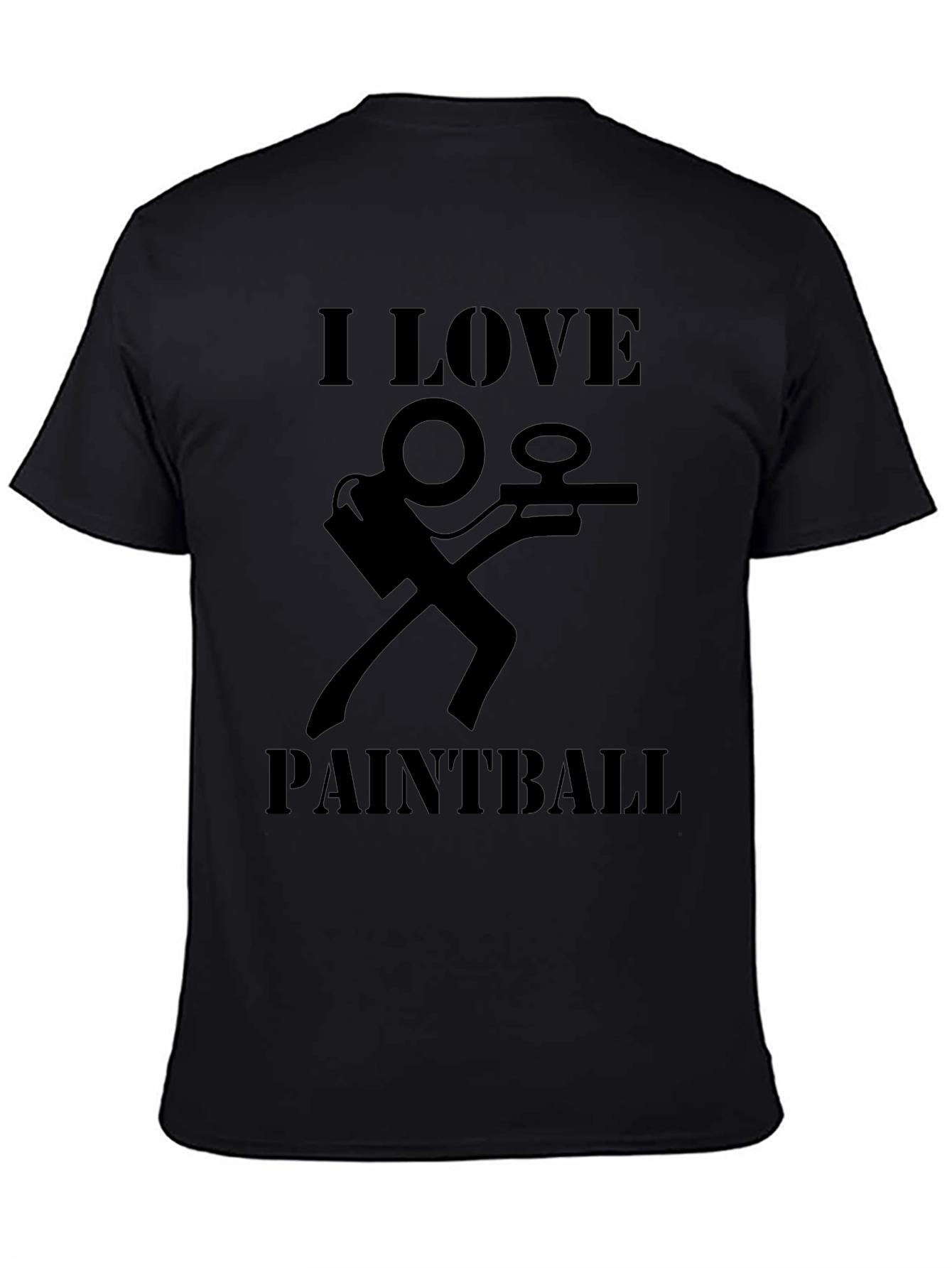 I Love Paintball Graphic T-Shirt - Black