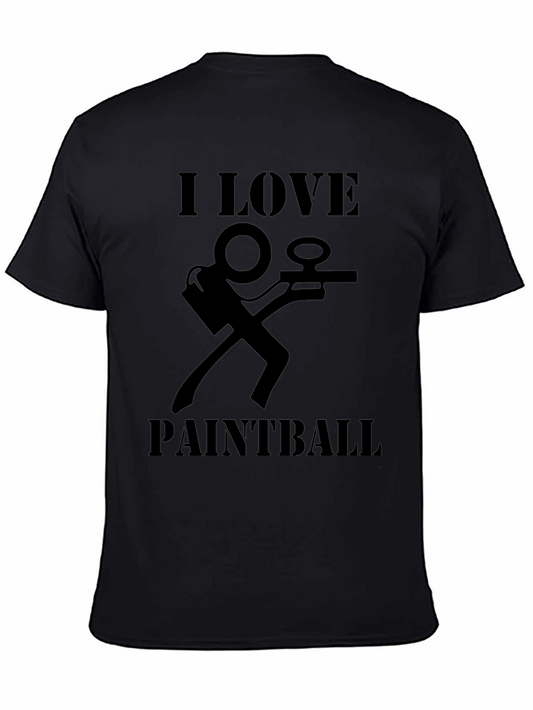 I Love Paintball Graphic T-Shirt - Black
