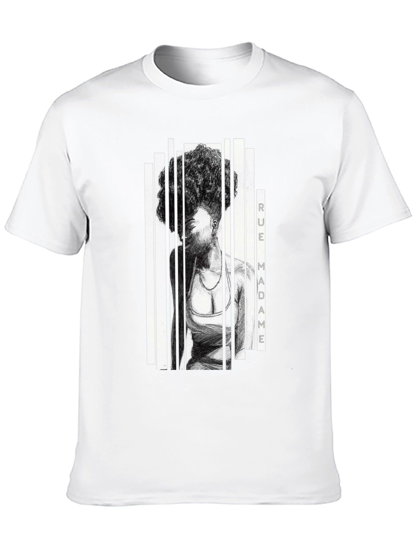 Rue Madame Graphic Print Black T-Shirt