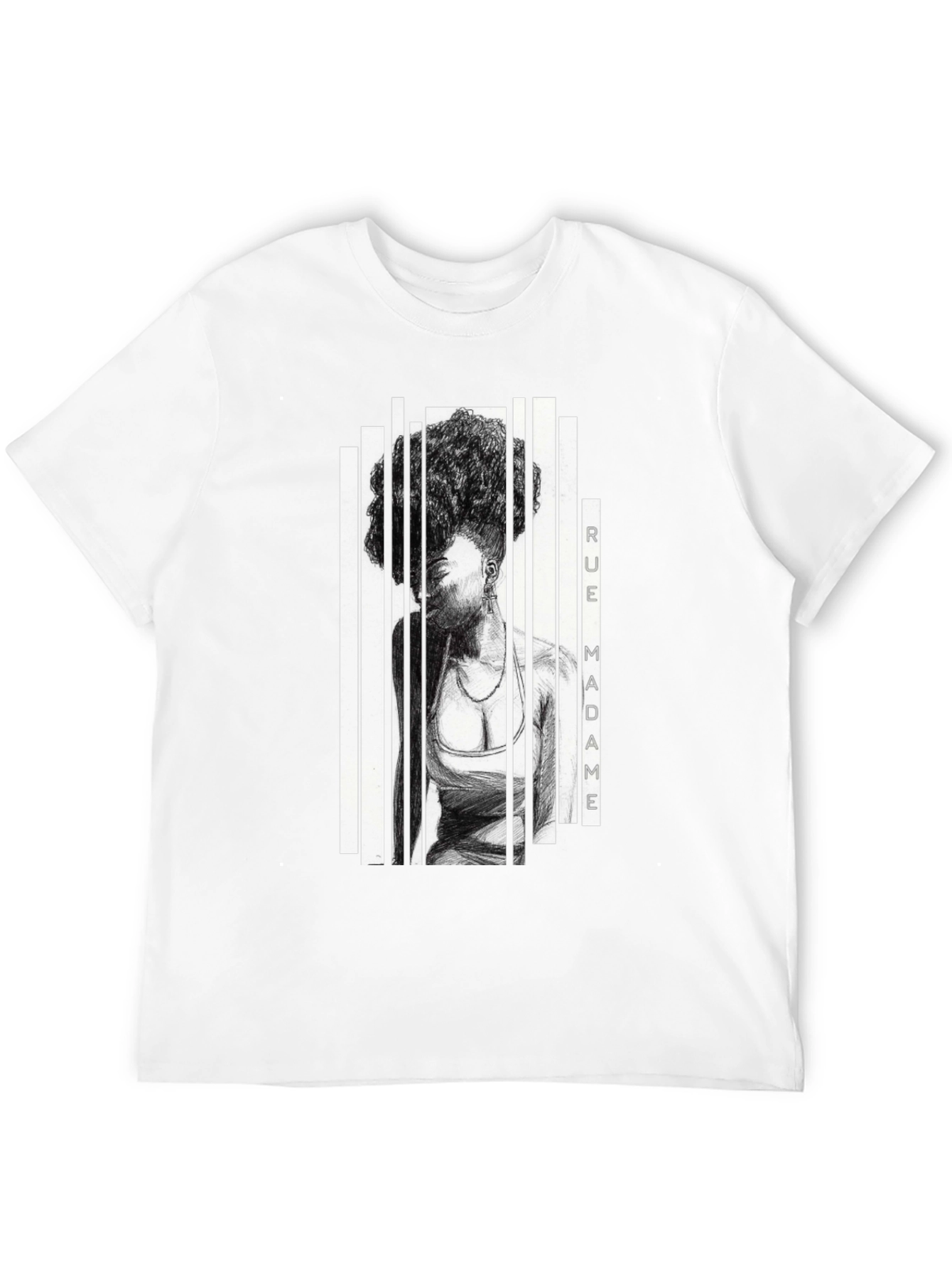 Rue Madame Graphic Print Black T-Shirt