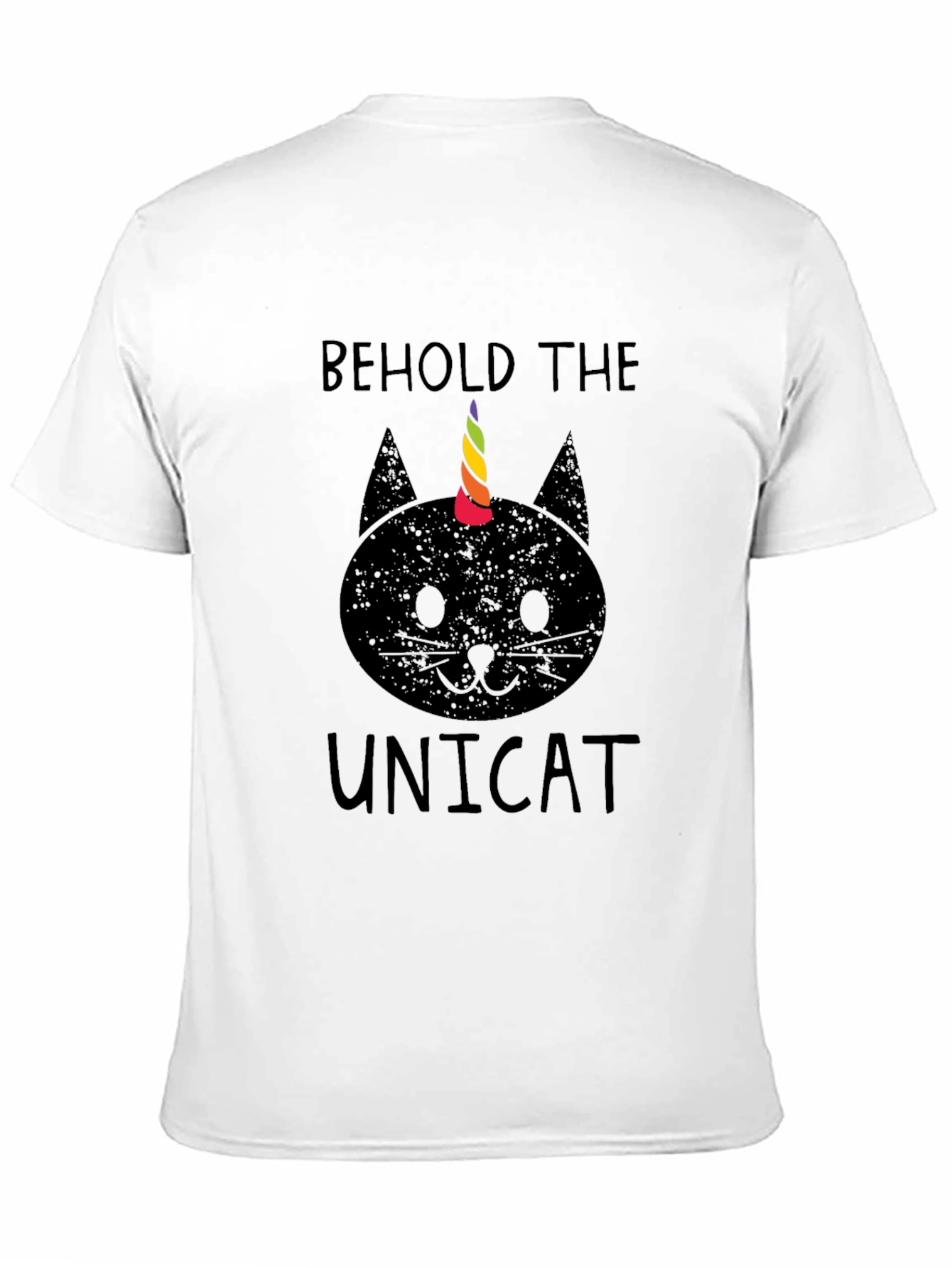 Behold the Unicat T-Shirt - Black Cotton Blend