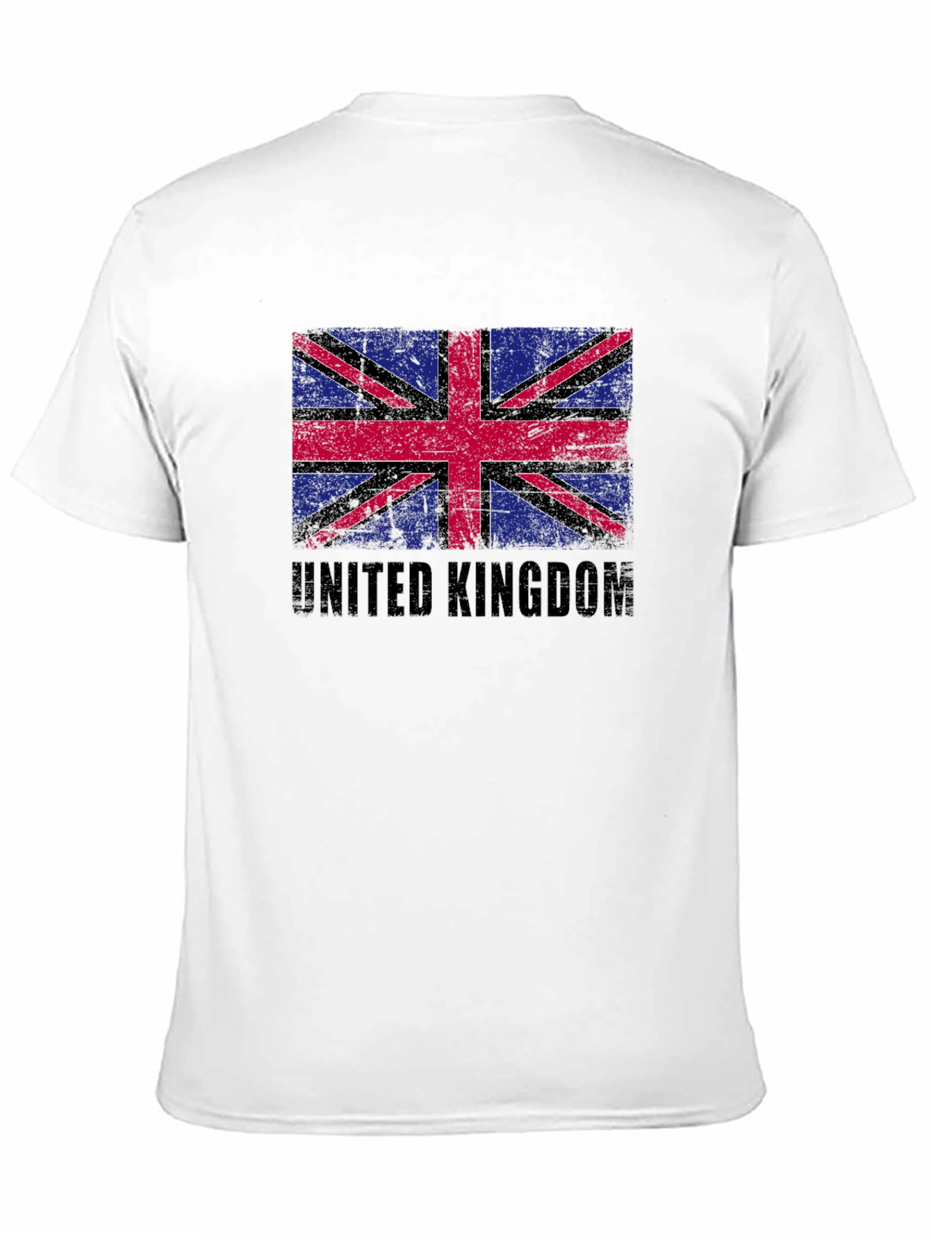 United Kingdom Flag Graphic Tee - Black Cotton Blend