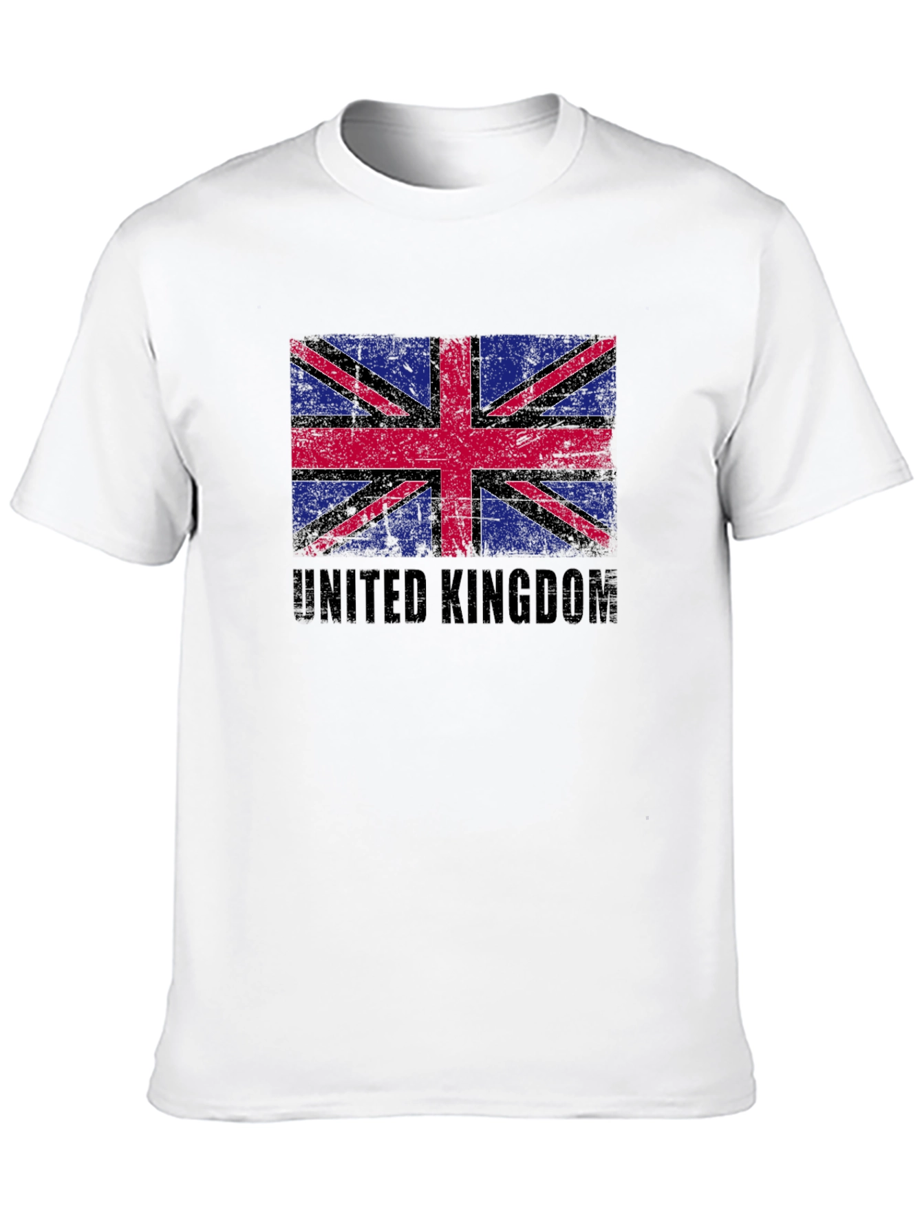 United Kingdom Flag Graphic Tee - Black Cotton Blend