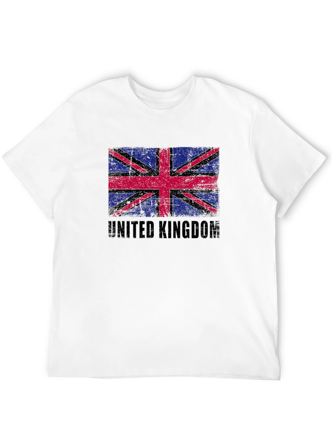 United Kingdom Flag Graphic Tee - Black Cotton Blend