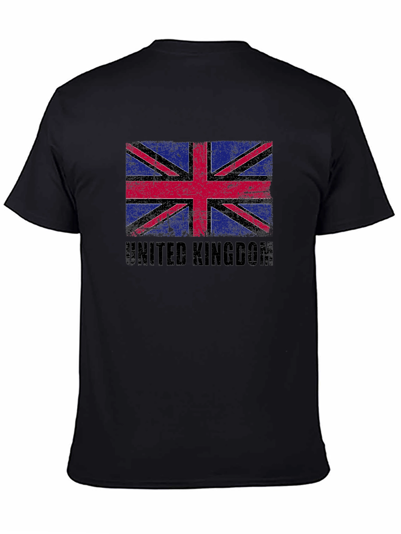United Kingdom Flag Graphic Tee - Black Cotton Blend