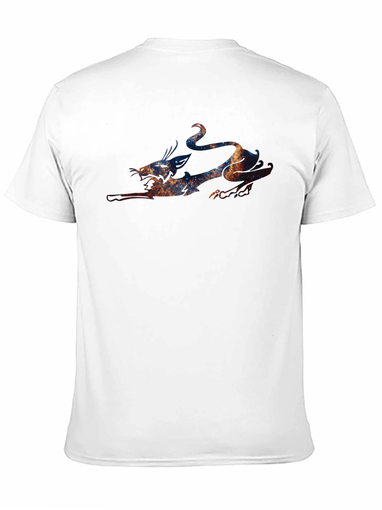 Cosmic Dragon Graphic Tee - Black Cotton Blend