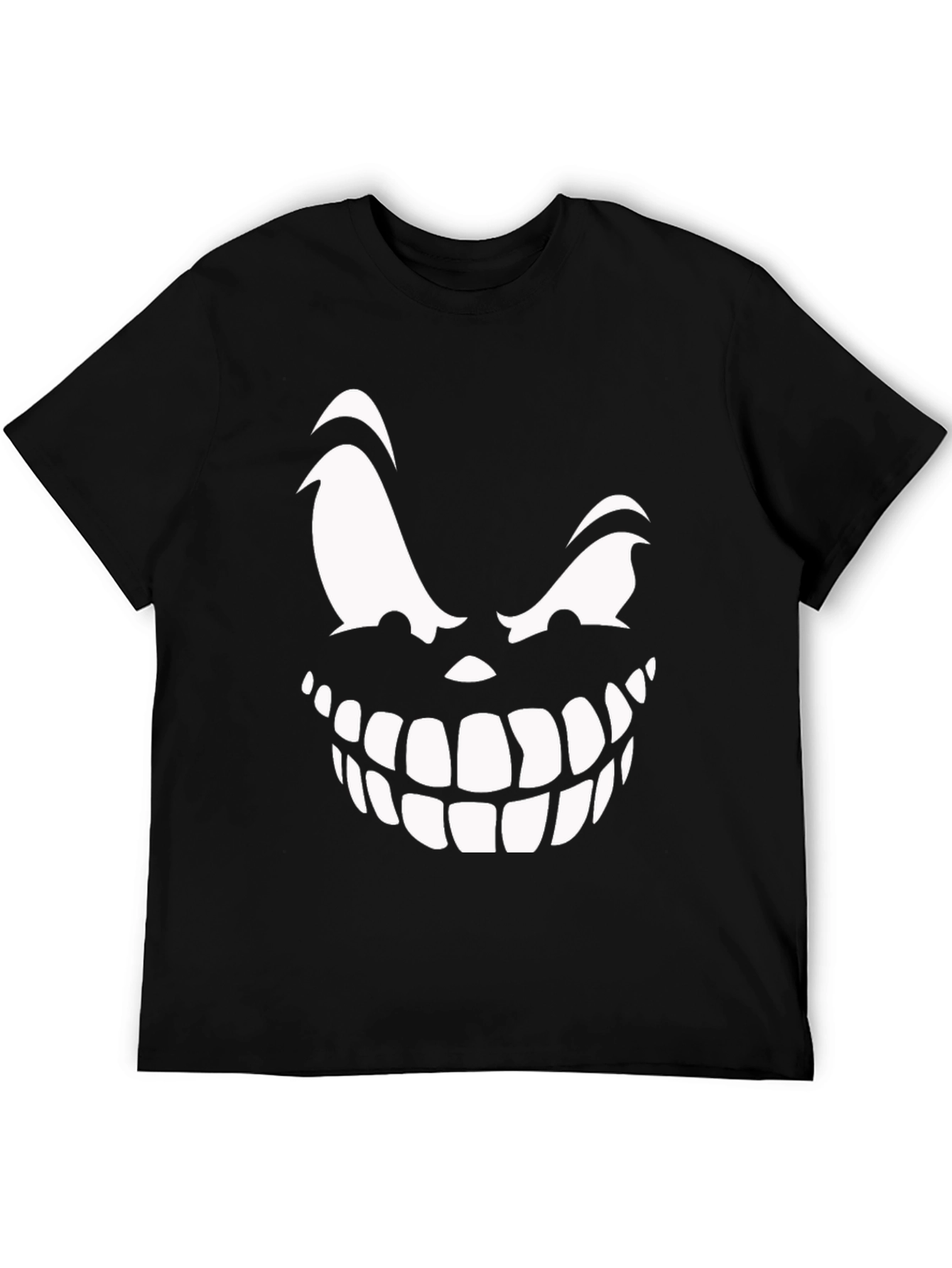 Creepy Smile Graphic Tee - Black
