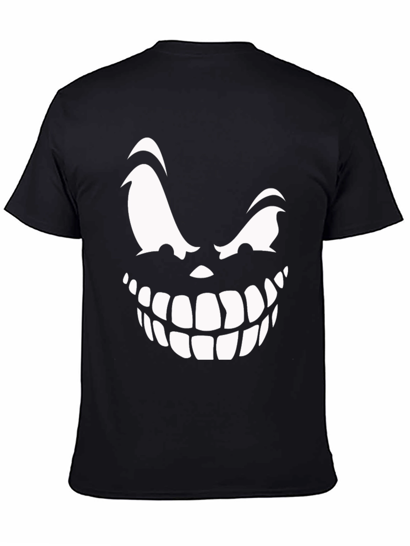 Creepy Smile Graphic Tee - Black