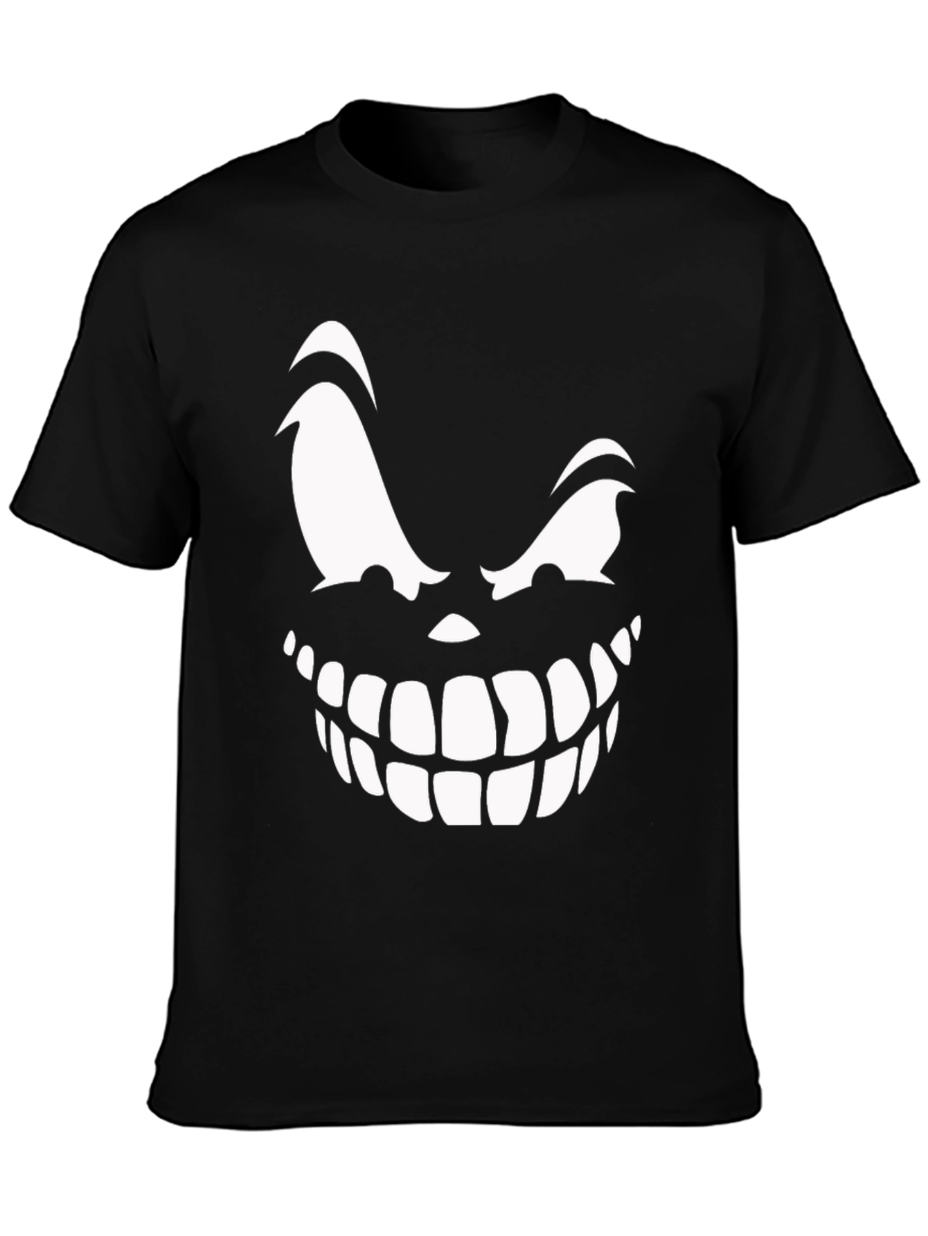 Creepy Smile Graphic Tee - Black