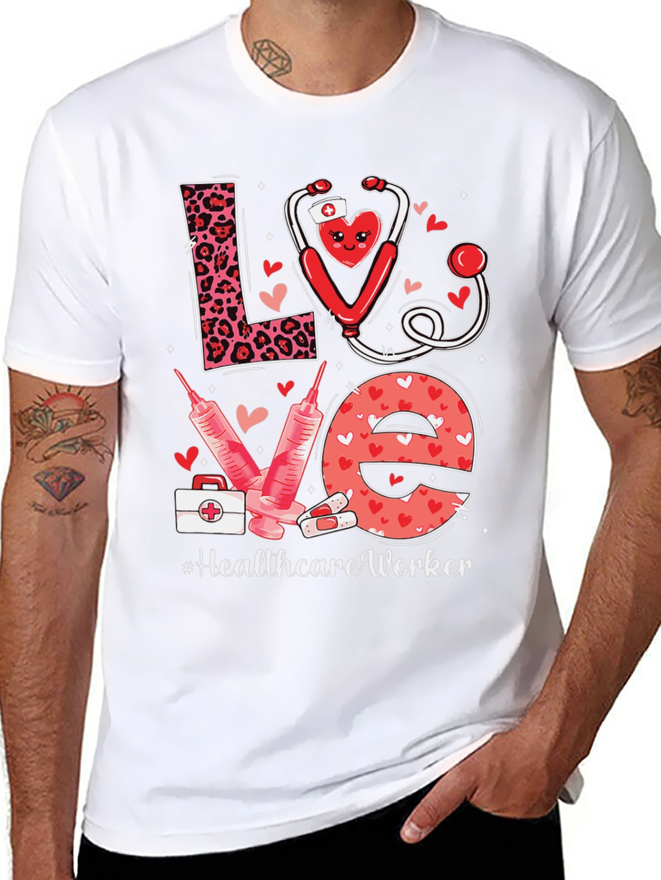 Healthcare Worker Love Graphic T-Shirt