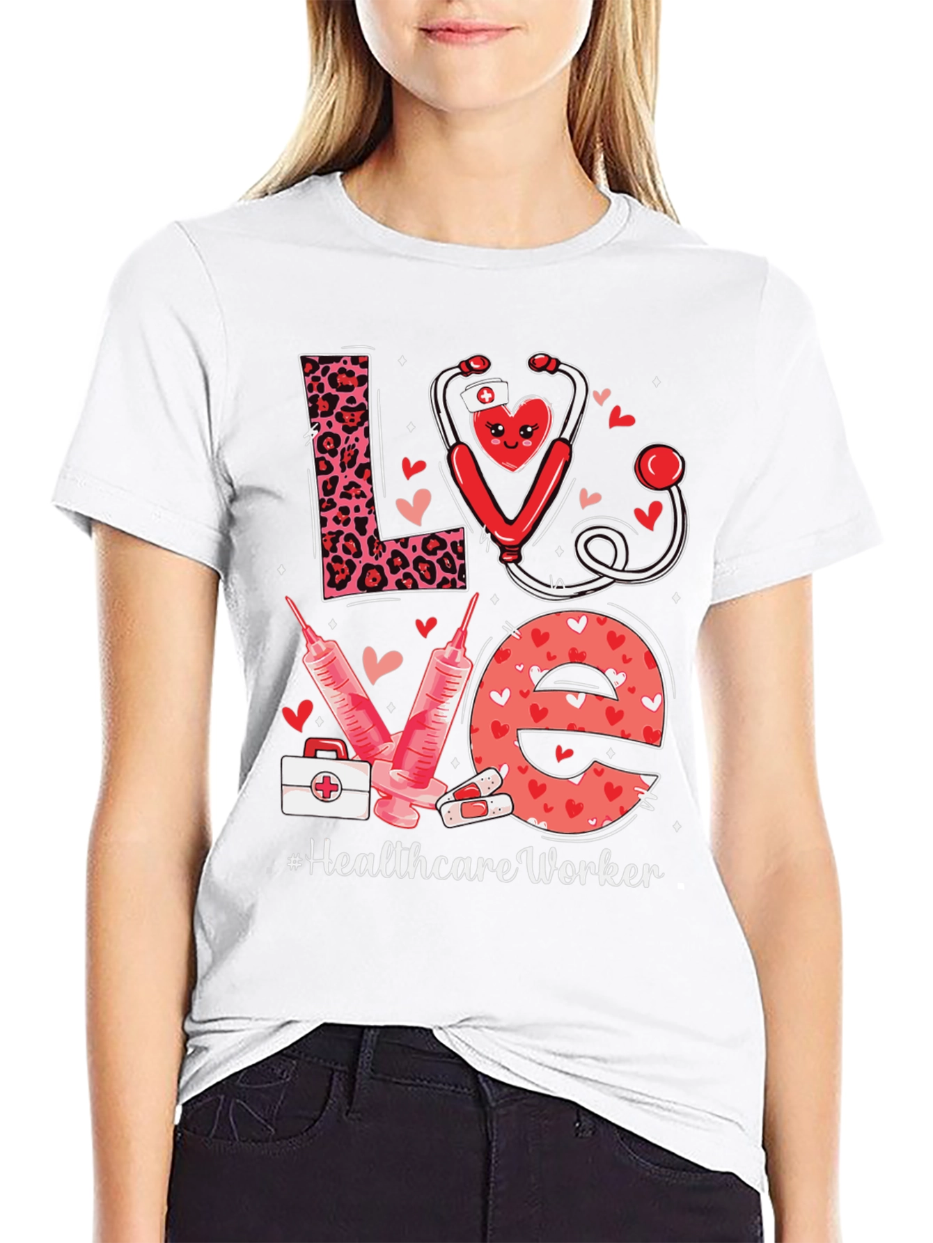 Healthcare Worker Love Graphic T-Shirt