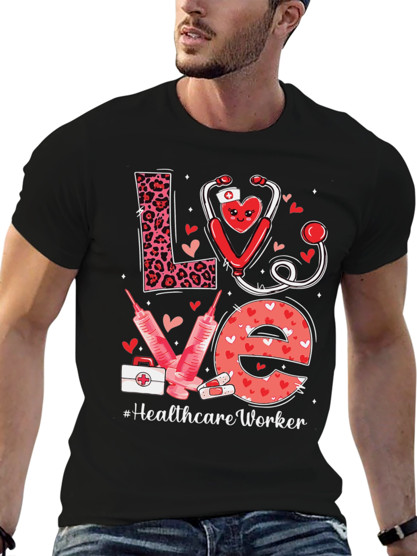 Healthcare Worker Love Graphic T-Shirt