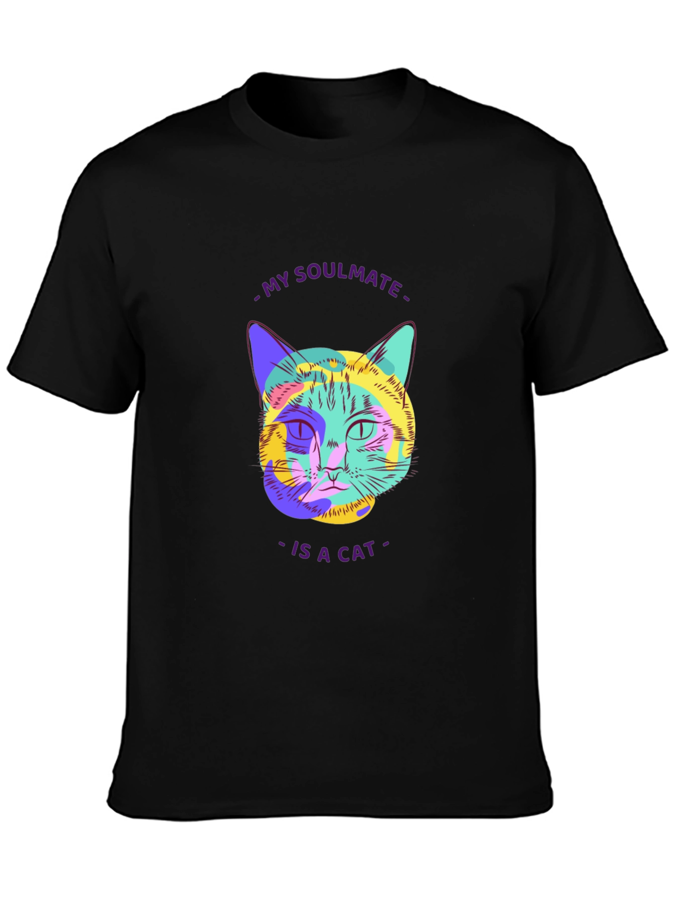 Soulmate Cat Graphic Tee - Stylish Unisex T-Shirt