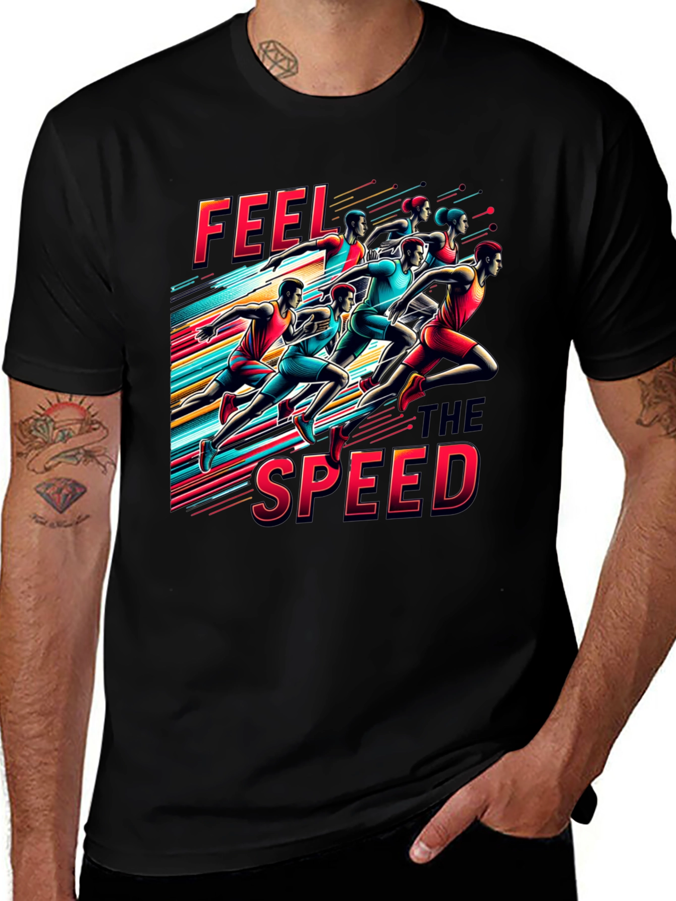 Feel the Speed Graphic Tee - Mens Running T-Shirt