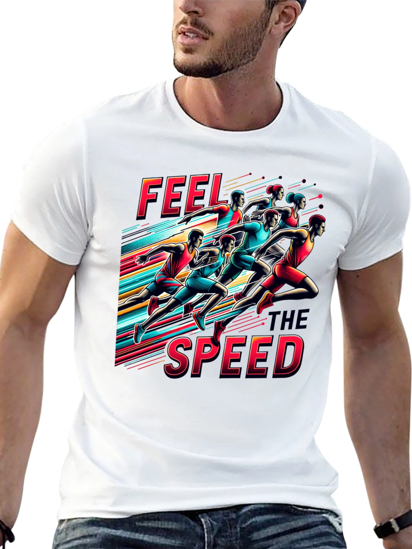Feel the Speed Graphic Tee - Mens Running T-Shirt